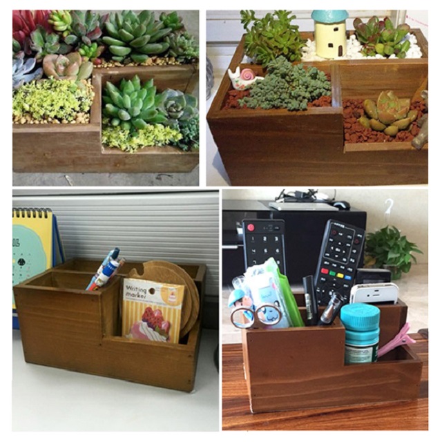 Wooden Flower Pot & Pen Holder 6