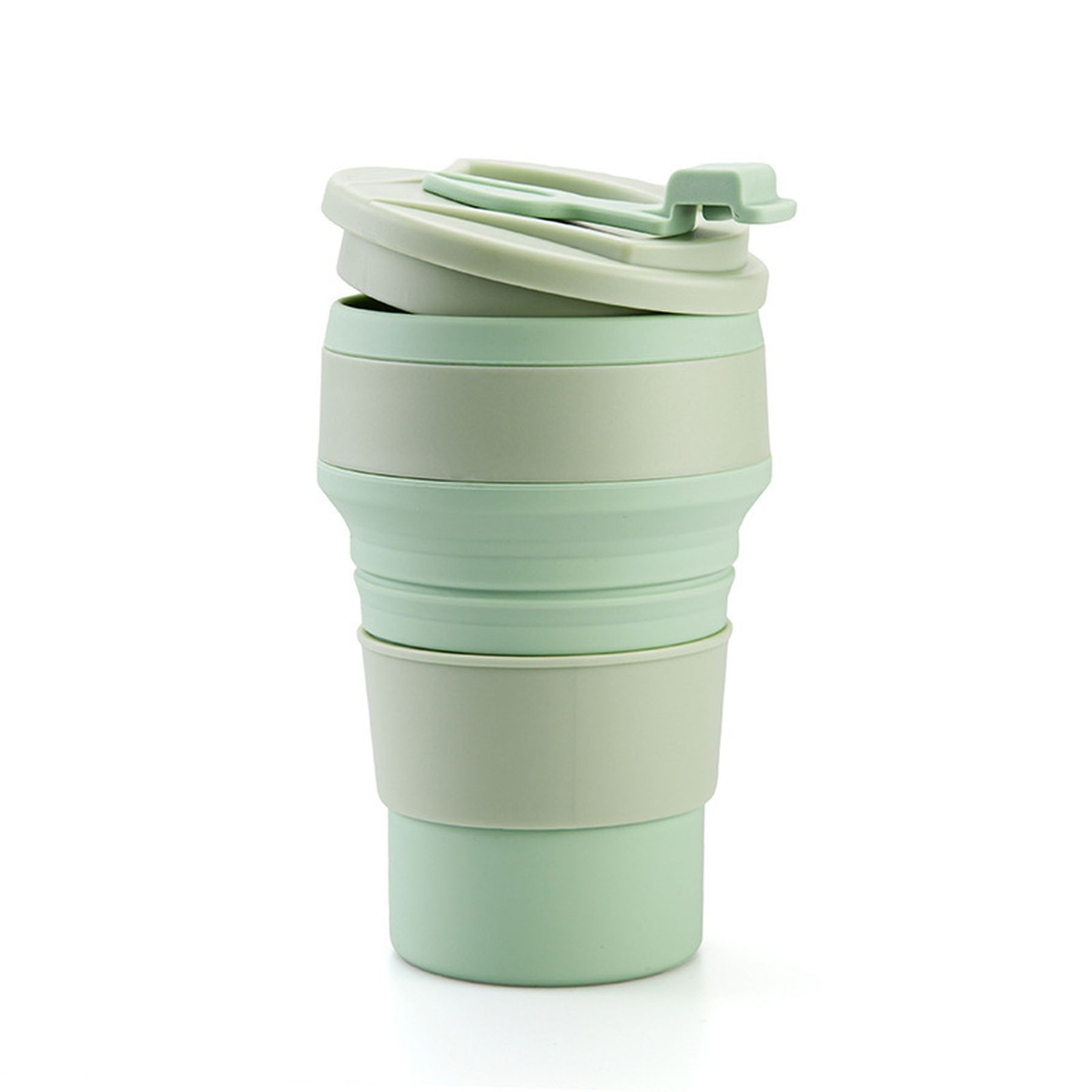 Collapsible Travel Cup Silicone Camping Bottle With Lids 3