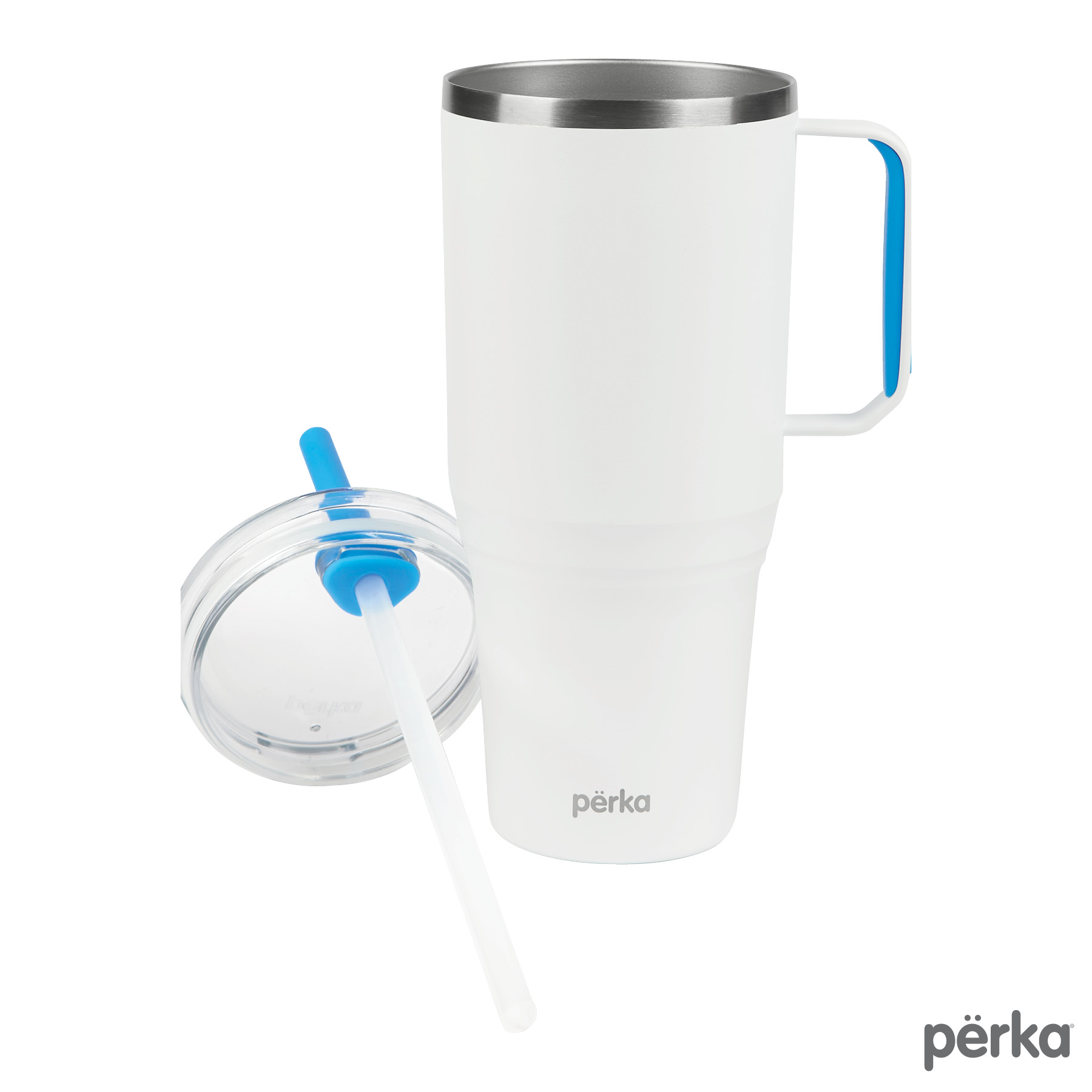 Perka® Portofino 36 oz. Double Wall Recycled Stainless Steel Travel Mug 12