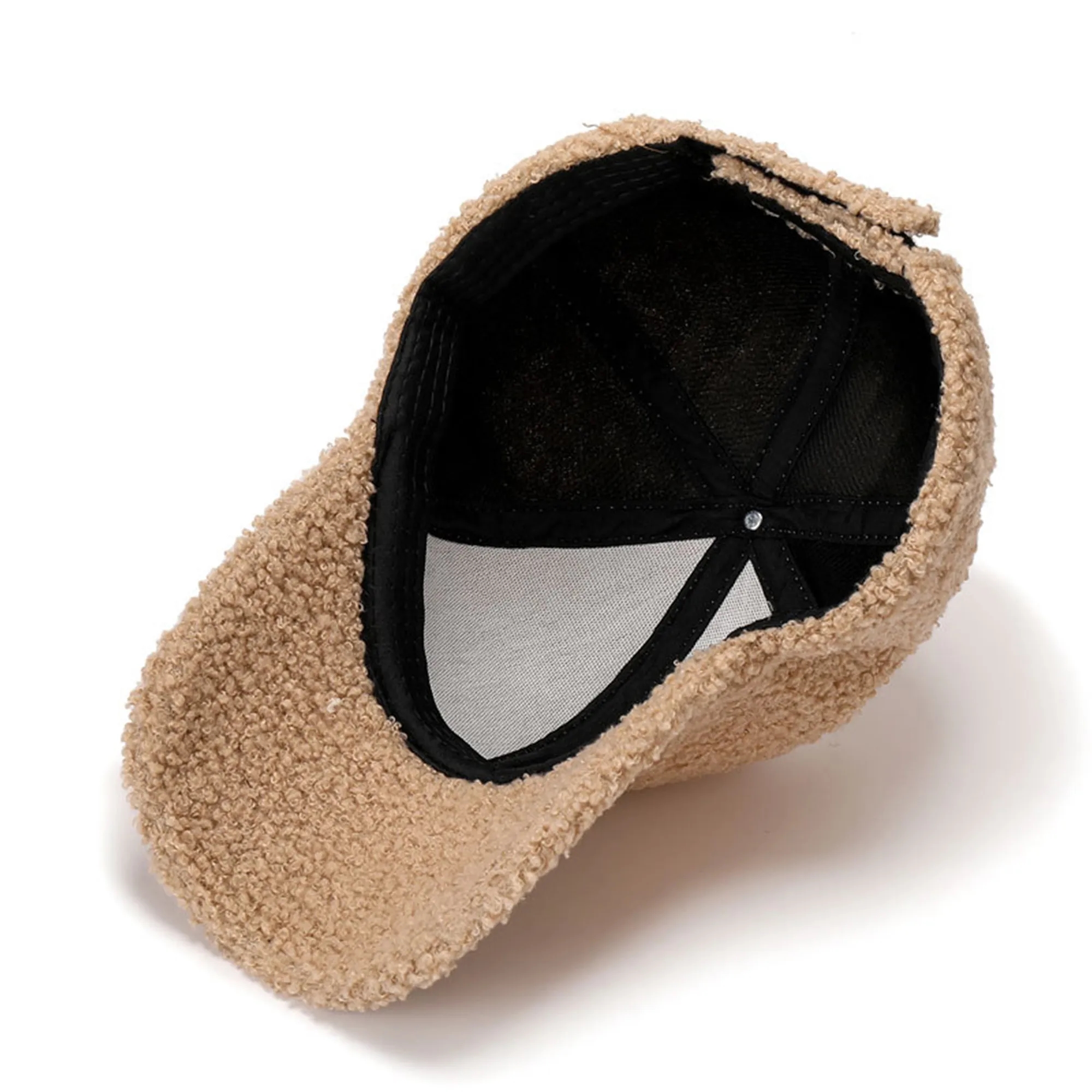Custom Lamb Wool Baseball Cap 3