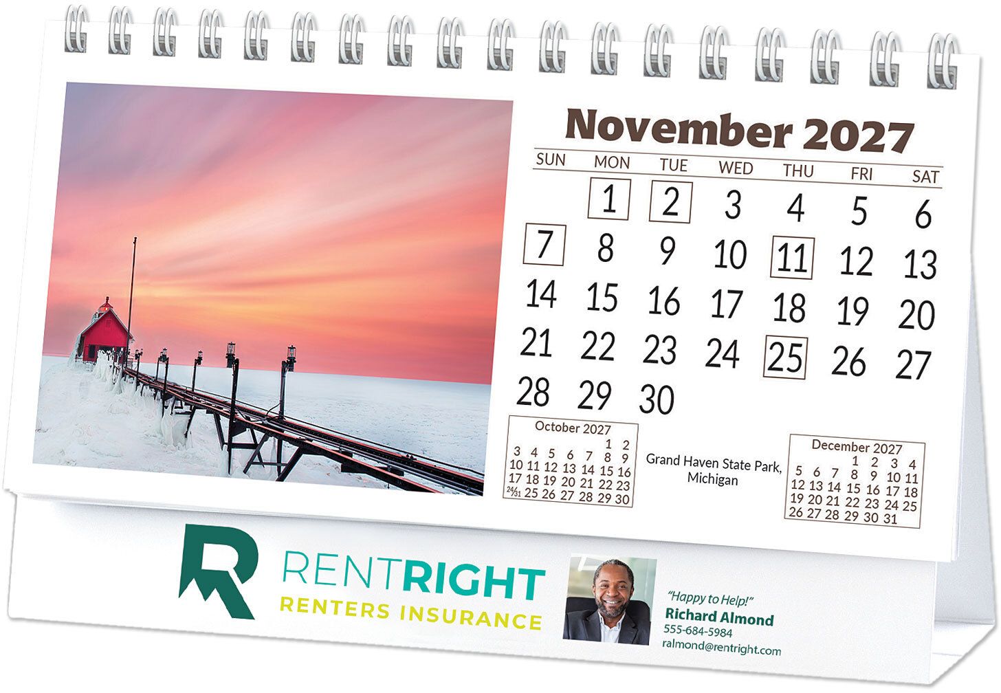 FULL COLOR SCENES ACROSS AMERICA DESK CALENDAR 7