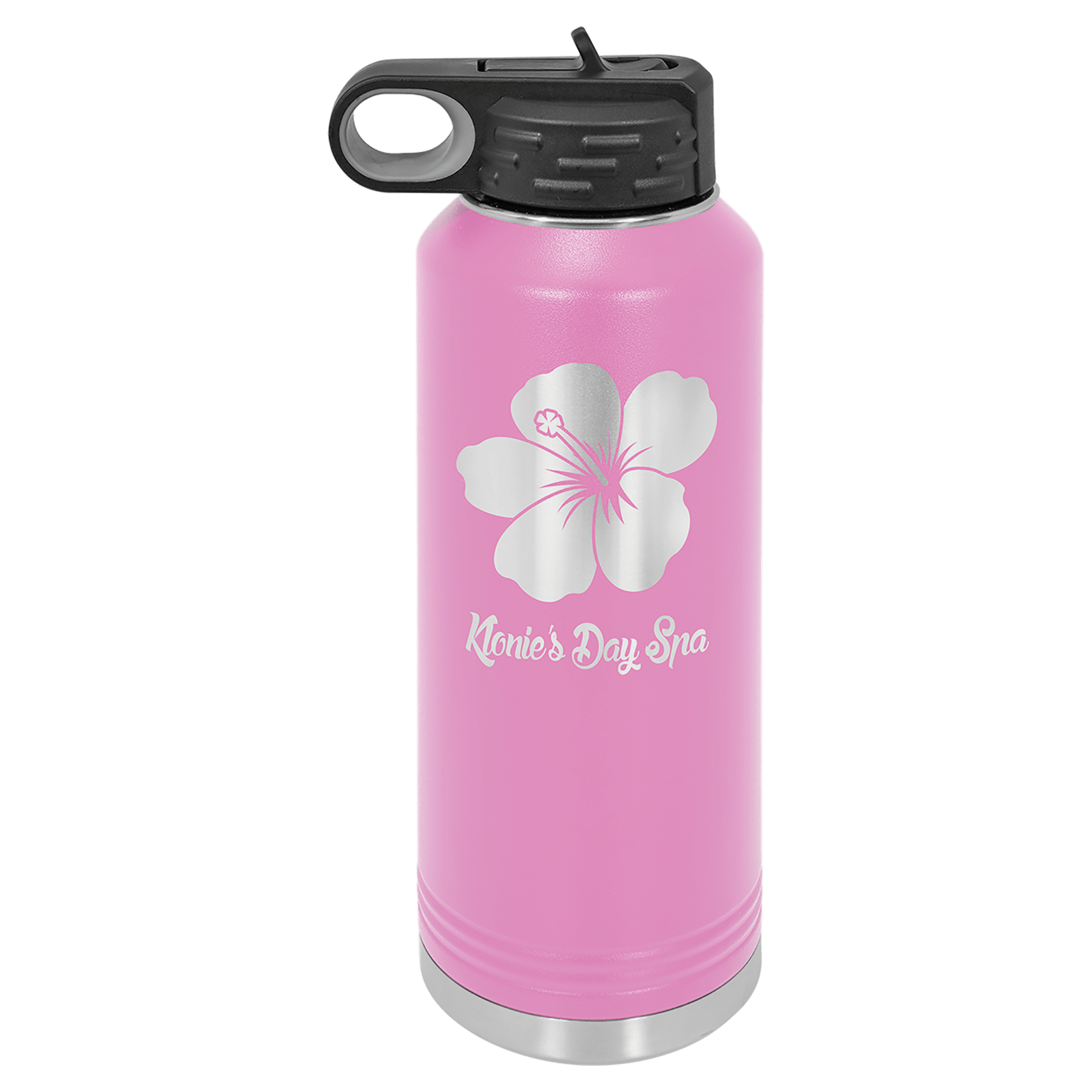 40 oz. Light Purple Powder Coated Laser Engraved Polar Camel Water Bottles 1