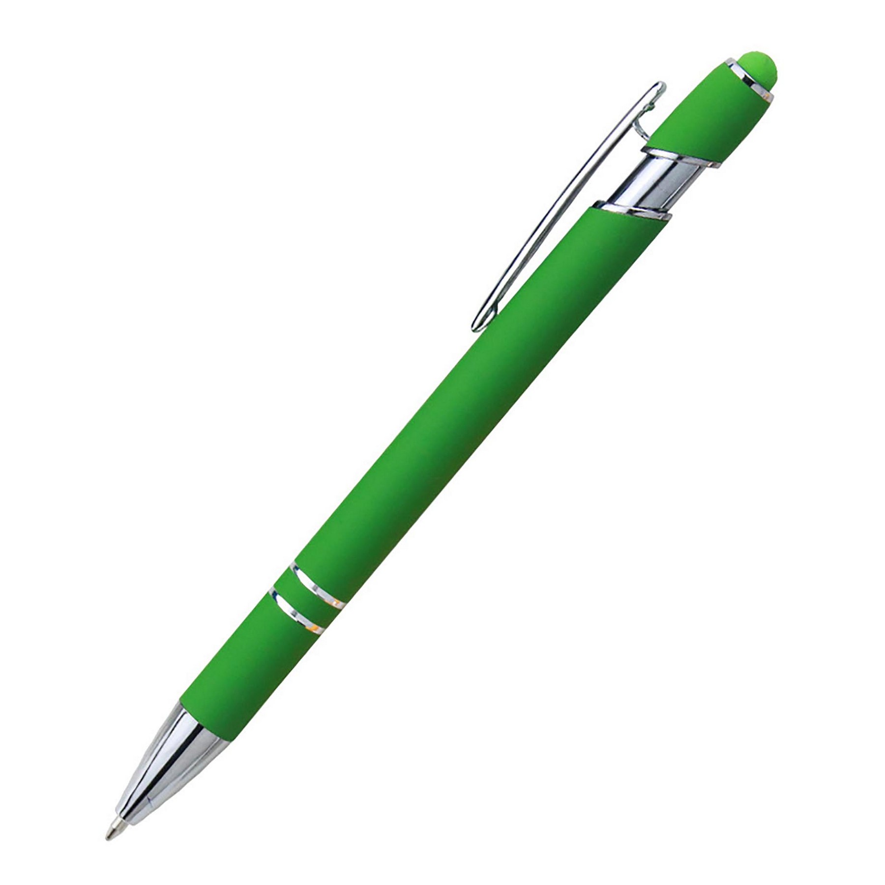 Metal Ballpoint Pen With Stylus Tip Silver 15