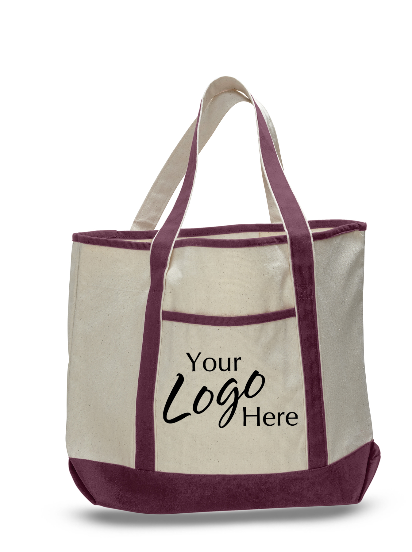 Canvas Large Deluxe Tote Bag 22" W x 16" H with 6" Gusset, custom tote bag with logo imprint 14