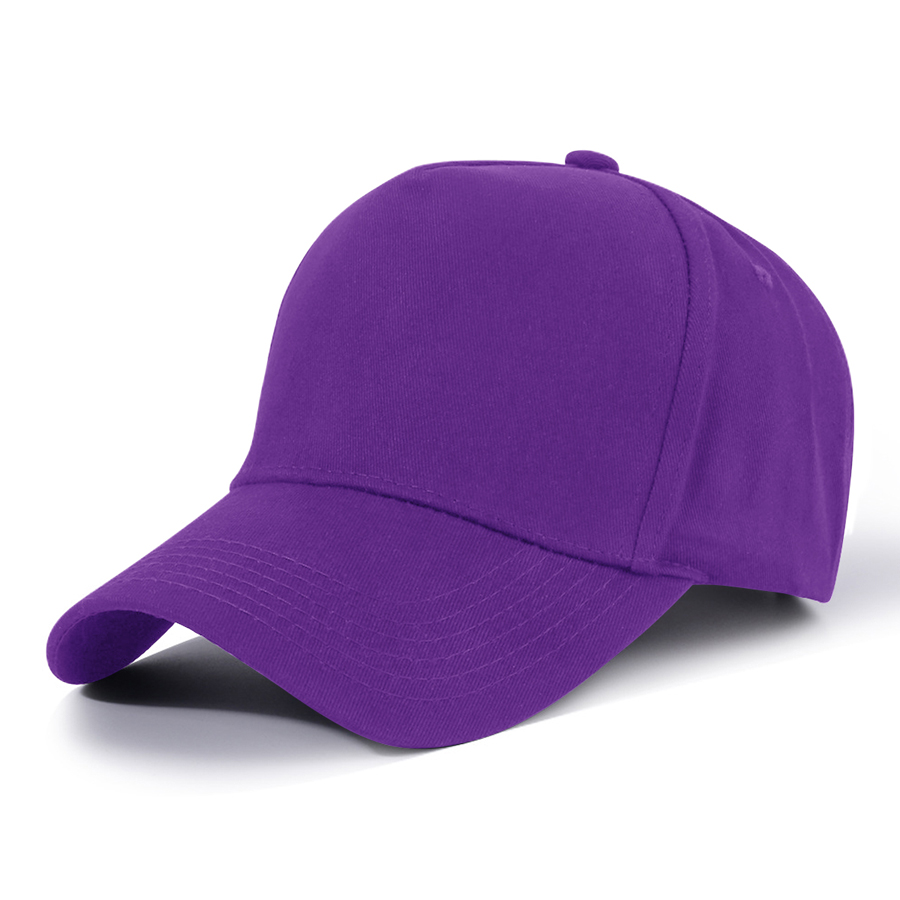 Stock Solid Color Cotton 5-Panel Baseball Cap 67
