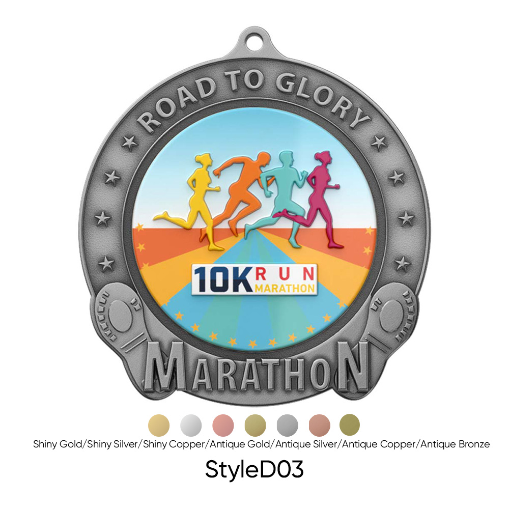 4.5" UV Printed Marathon Medals 7