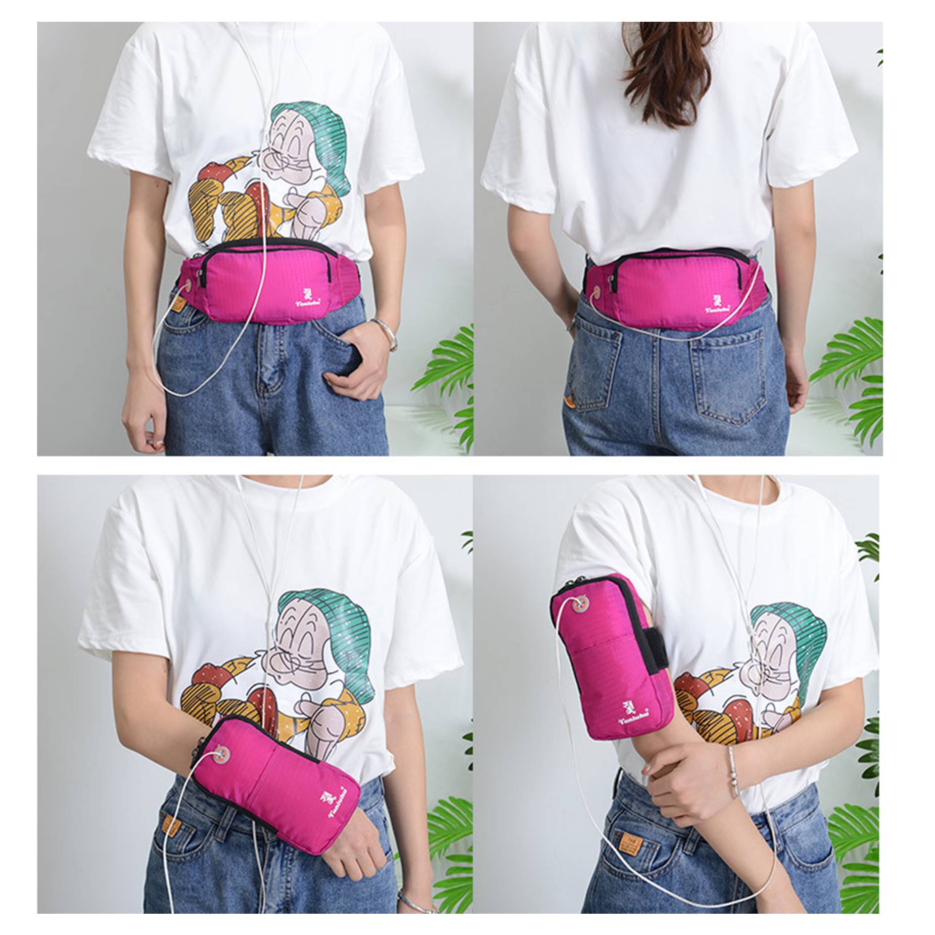 Outdoor Fitness Armbands Phone Waist Bag 4