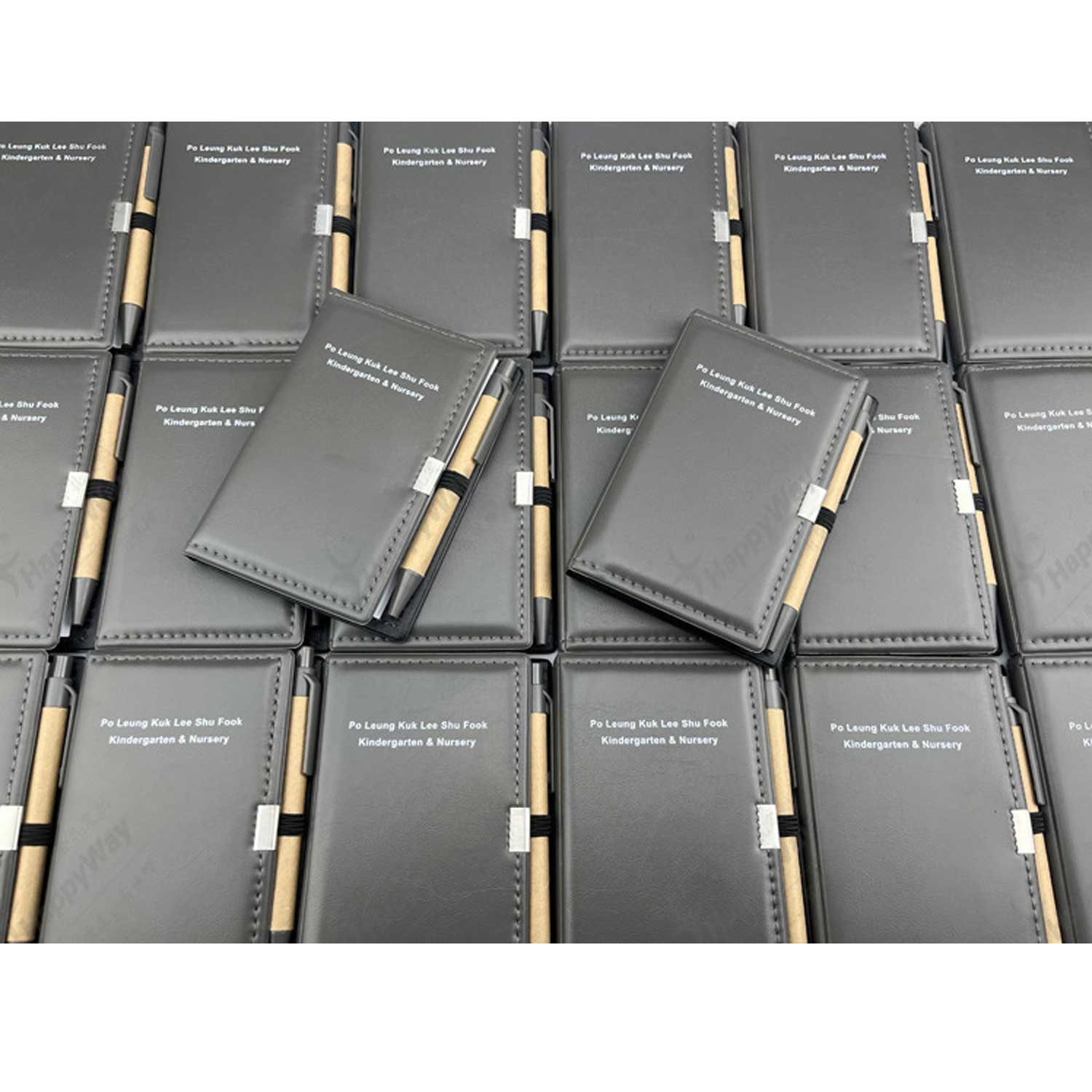 Custom Logo Memo Pad for Office Gifts PU Notebook w/ Pen 3