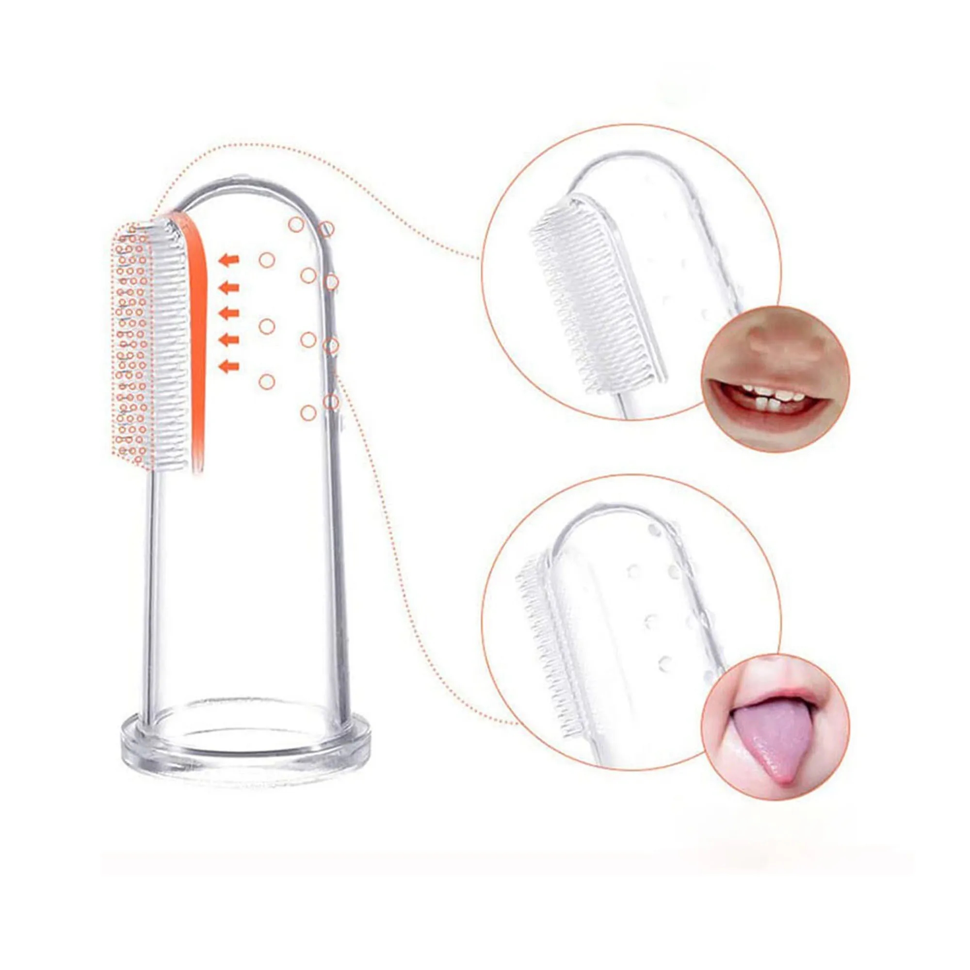 FDA Silicone Baby Finger Teethbrush With Case 5