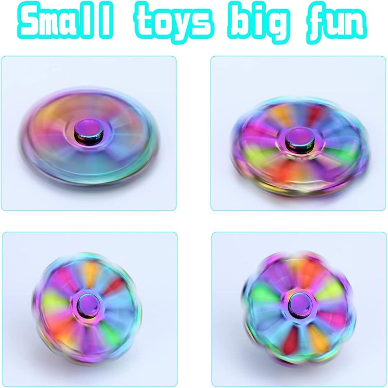 Flower Shape Push Pop Bubbles Rotatable Fidget Spinner Toy 4