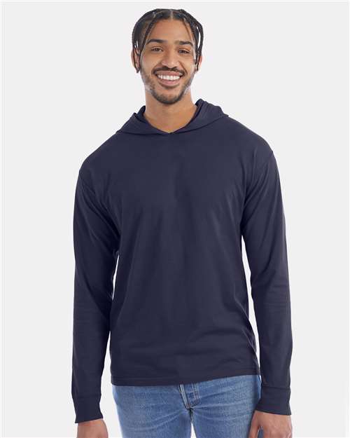 Unisex Garment-Dyed Jersey Hooded Long Sleeve T-Shirt - GDH280 56