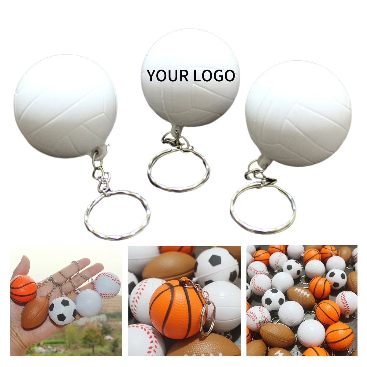 3.55 Inch Sports Stress Keychain Lightweight and Portable 2