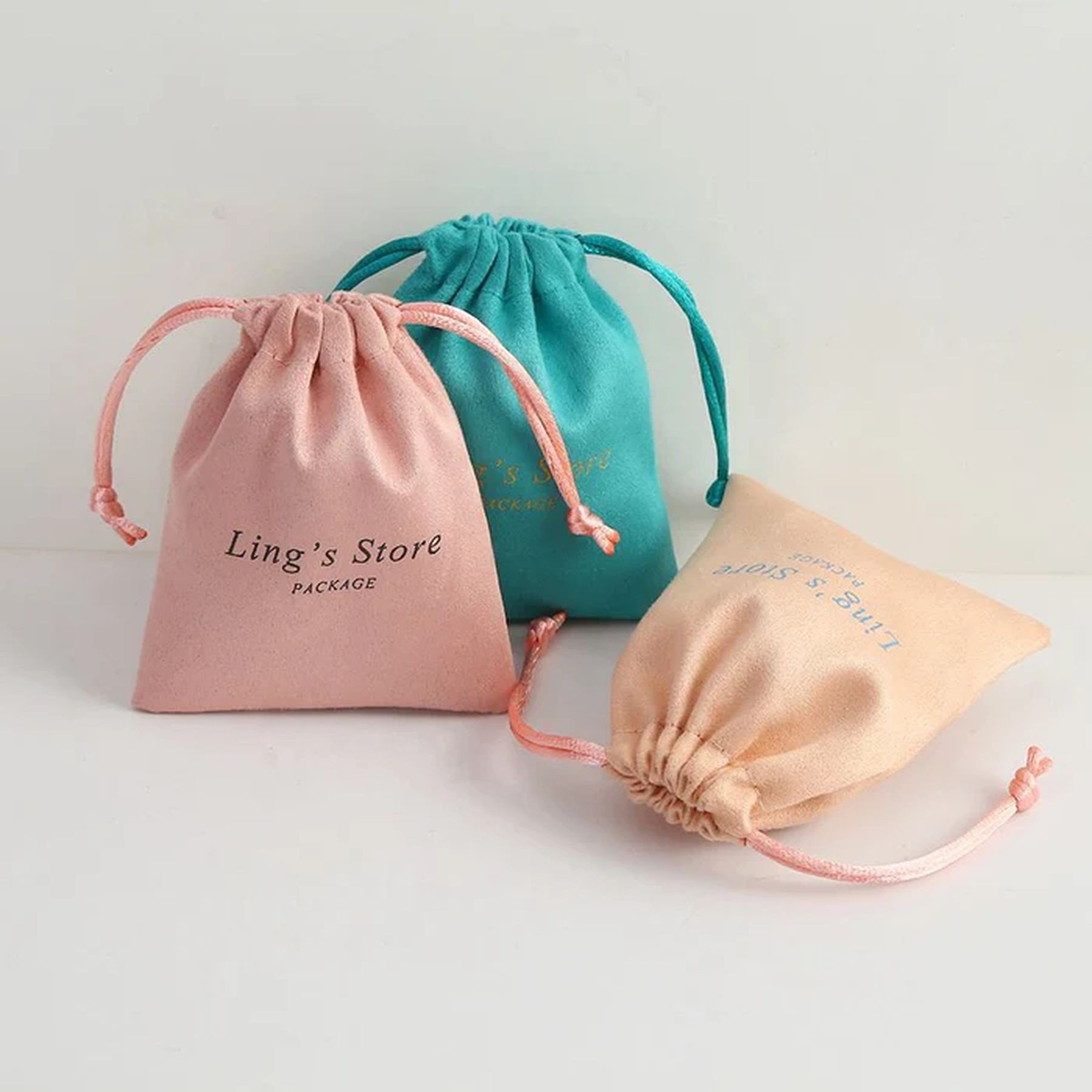 Suede Drawstring Jewelry Bag Gift Packaging Pouch 12