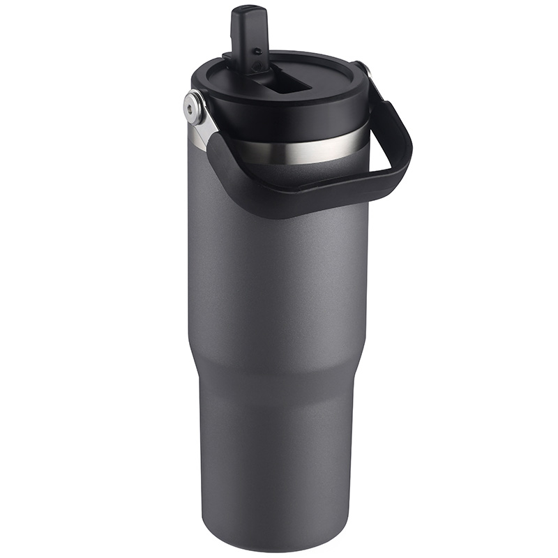 30oz. Vacuum Travel Mug with Carrier Handle 13