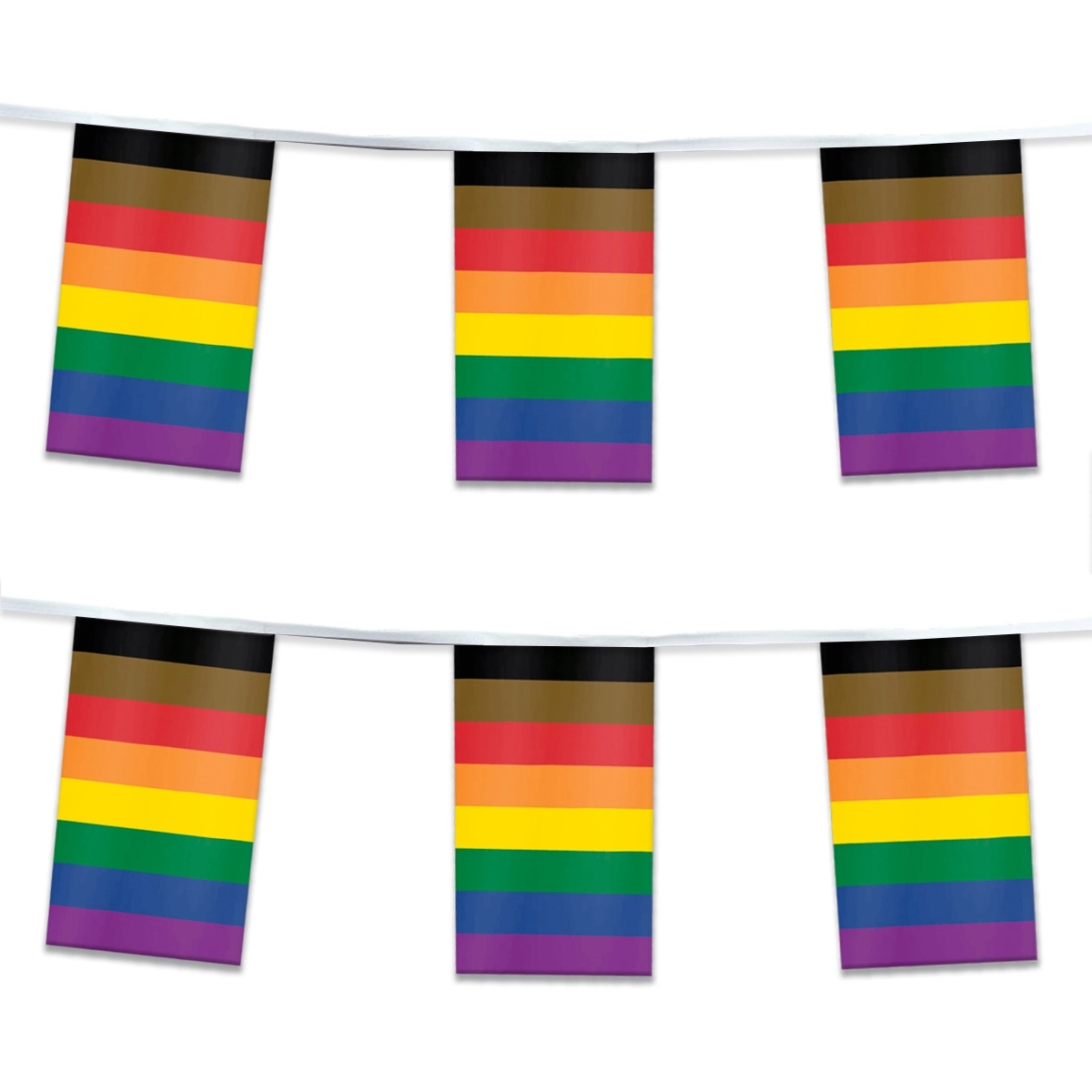 60' 1ply ePoly People of Color Pride Streamer 2