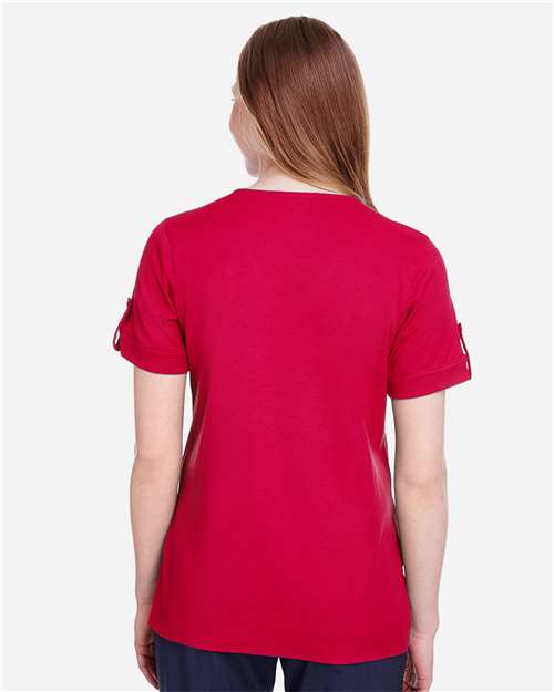 Women's CrownLux Performance® Plaited Rolled Sleeve Shirt - DG20WB 24