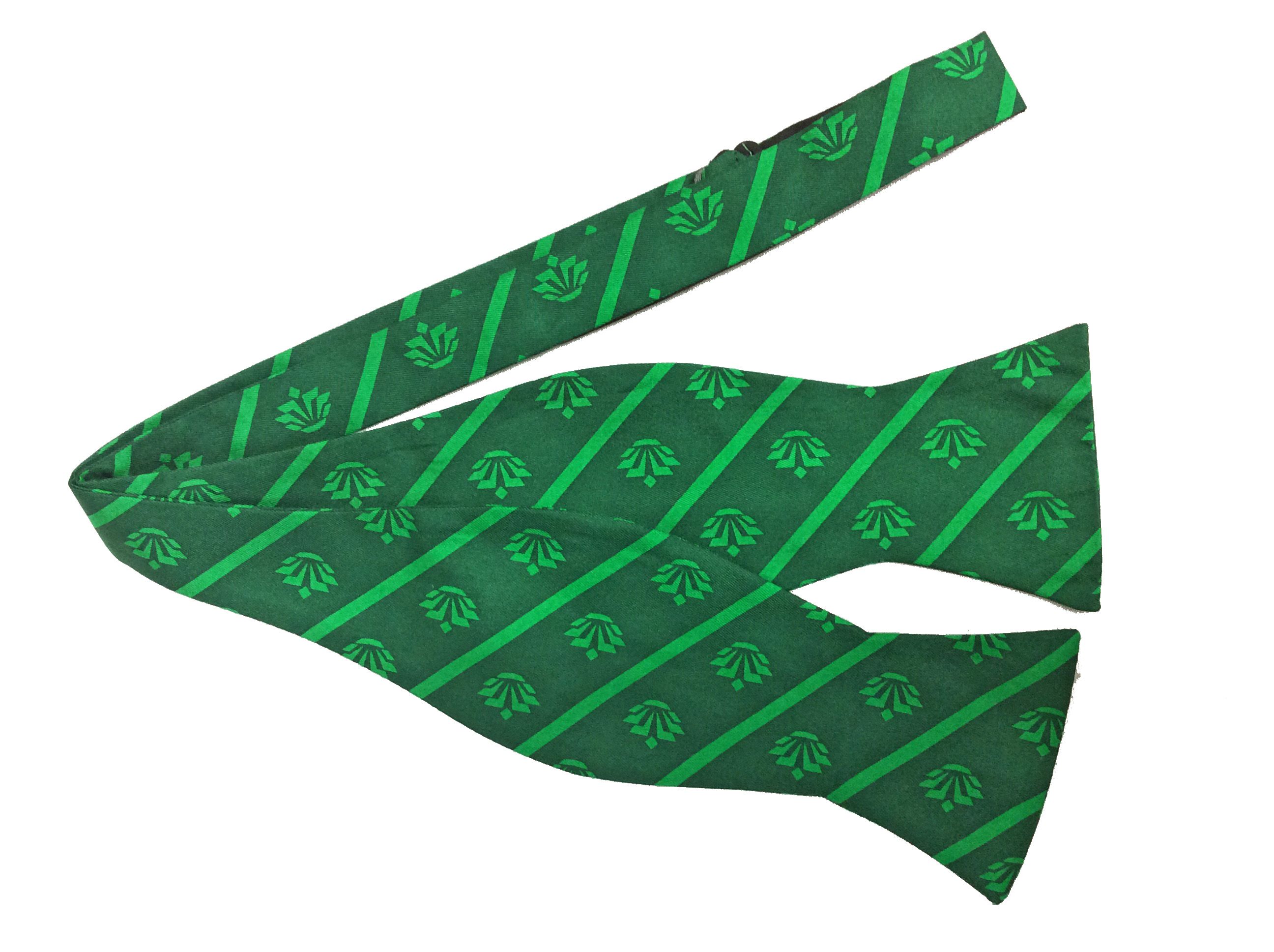 Custom Wet Dye Logo Silk Self Tie Bow Tie 2