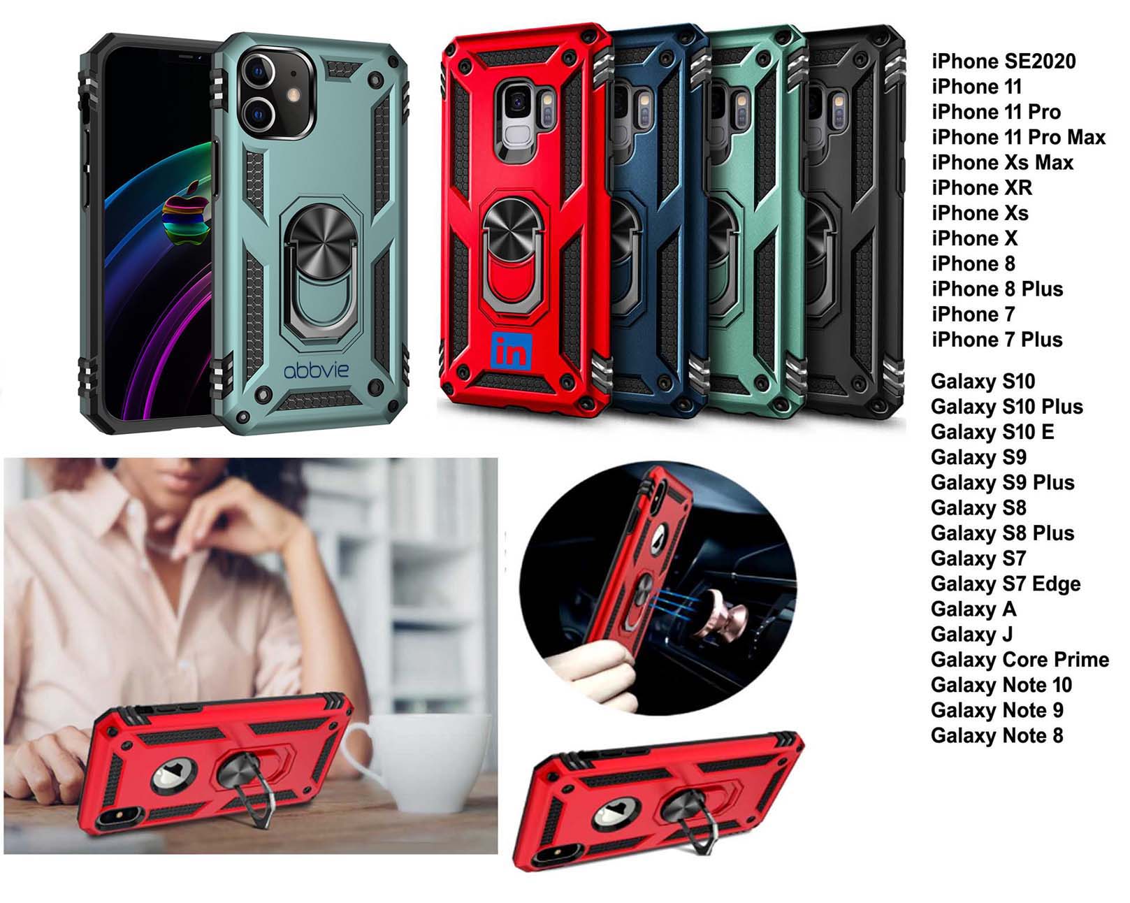 iBank ® Galaxy S25 Ultra Case with Metal Ring Holder Kickstand 1