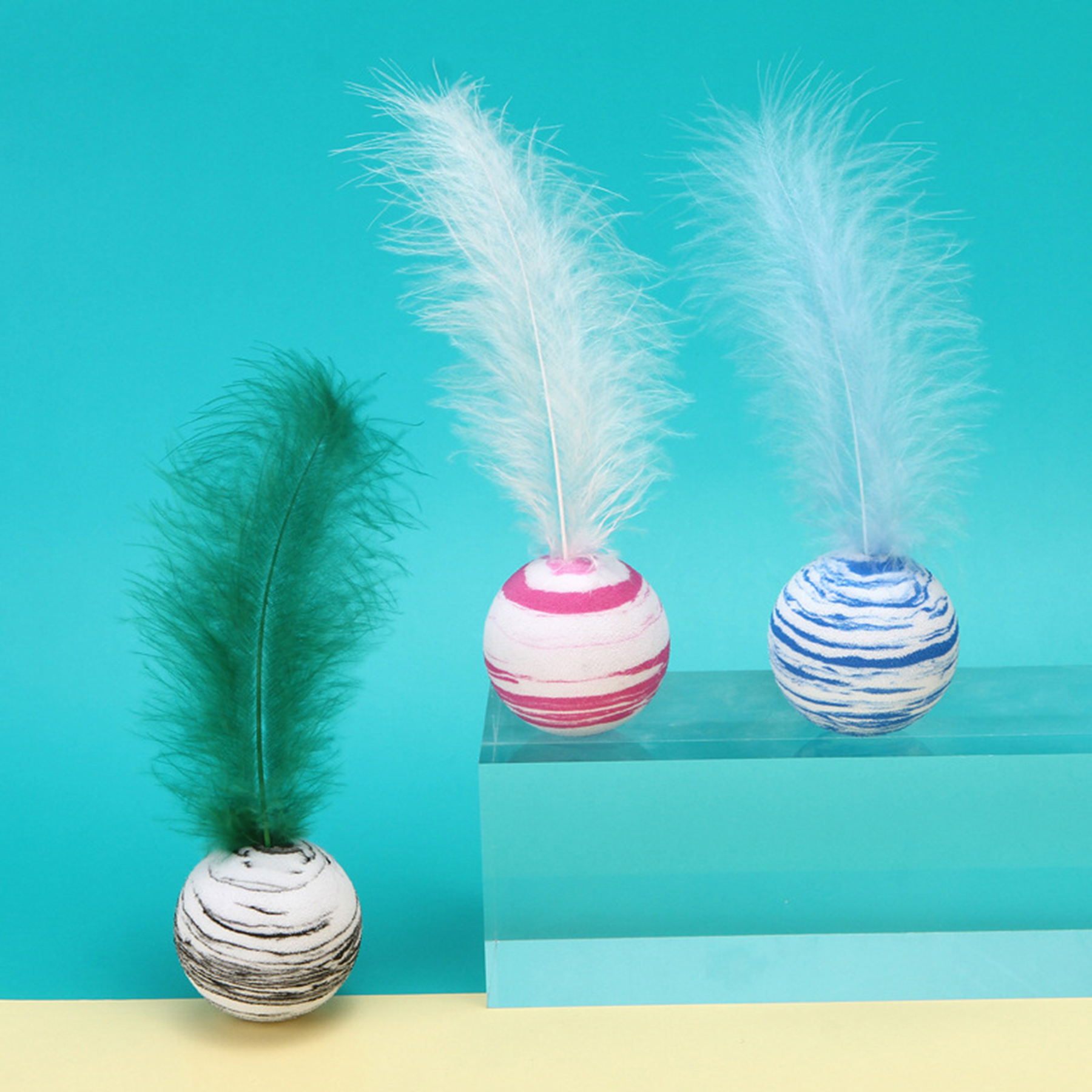 Cat Toy With Feather Chew Chase 3