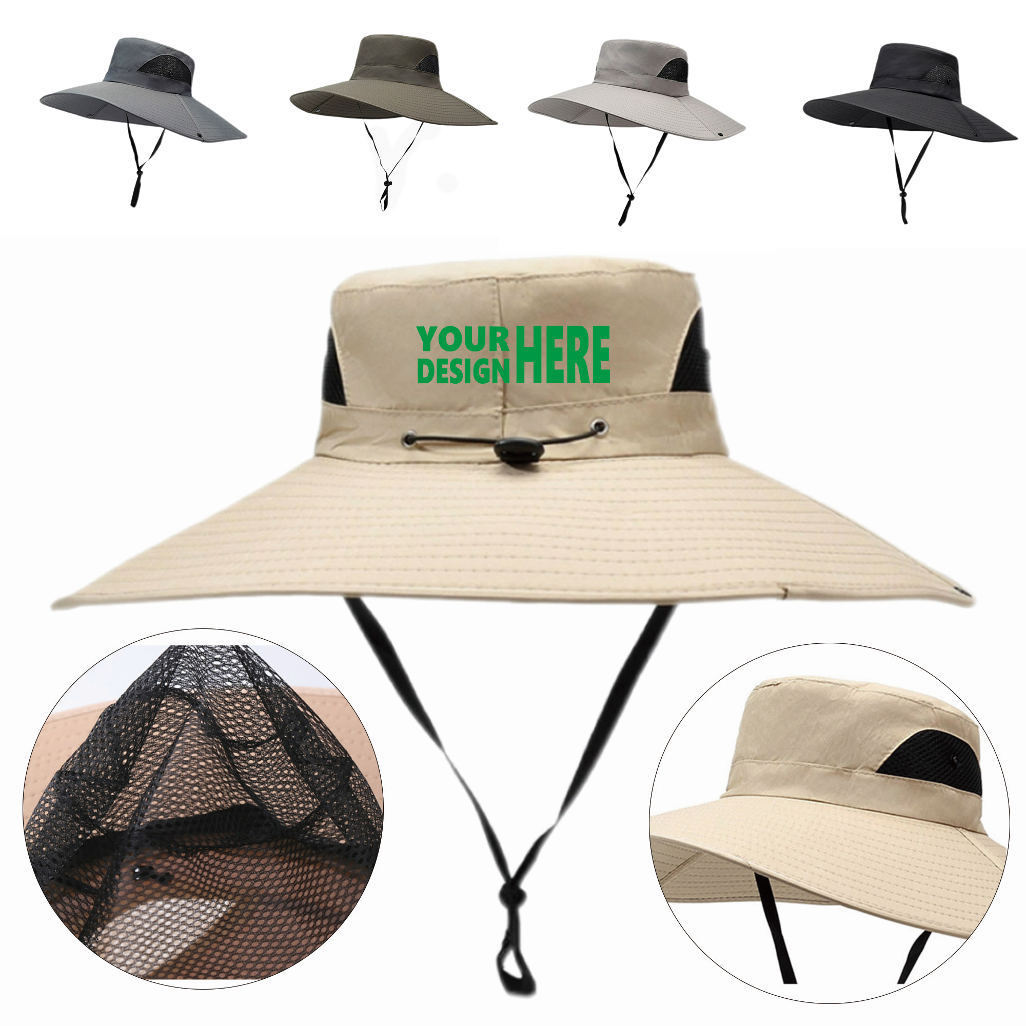 Fisherman Hat with Drawstring 2