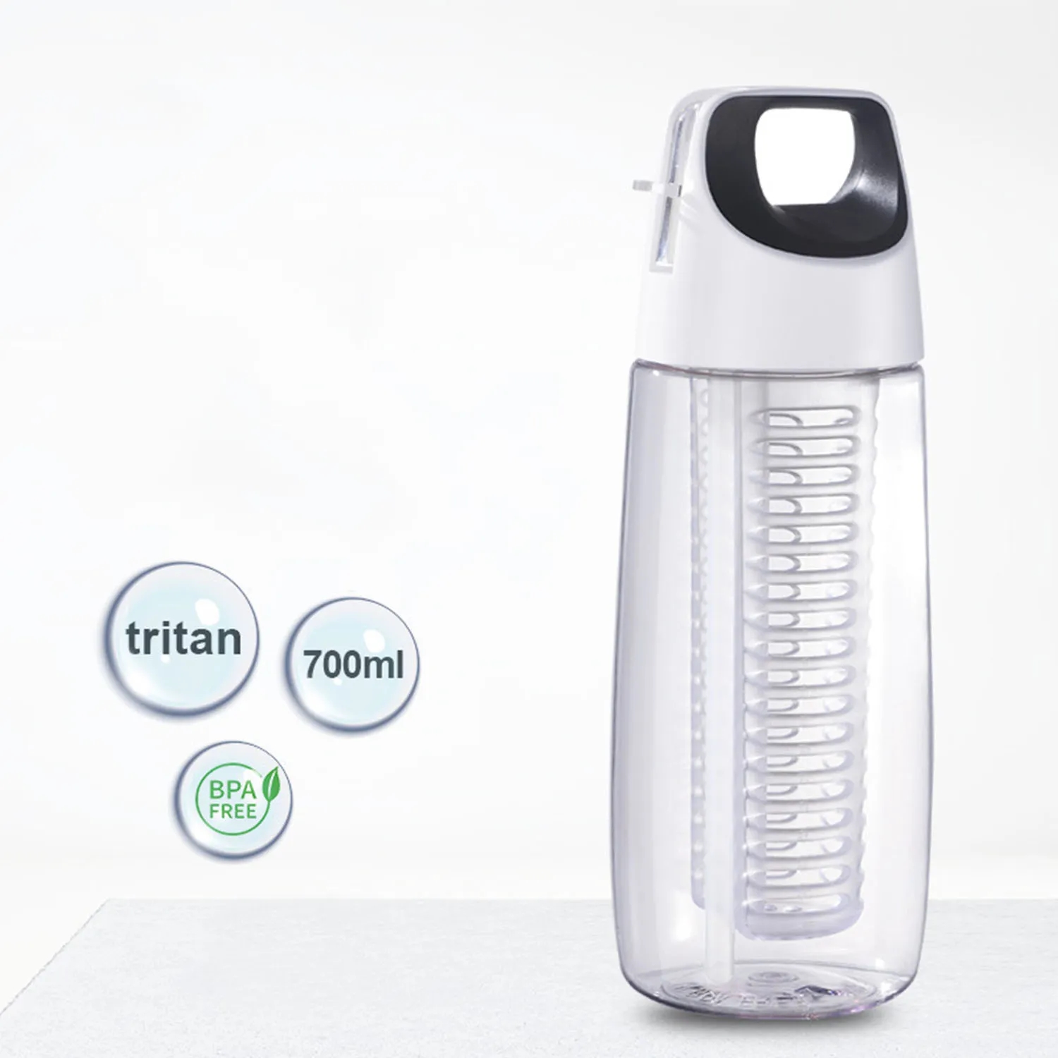 Fruit Water Bottle With Straw 2