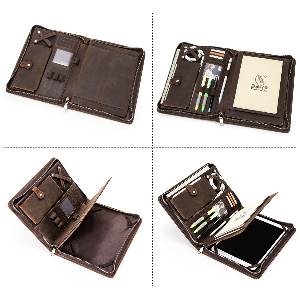 Multi-Functions Business Portfolio Pad Case With Notepad Holder 3