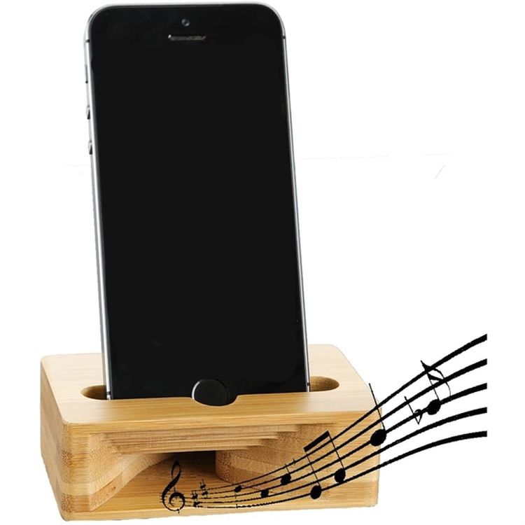 Bamboo Wooden Phone Amplifier Stand 2