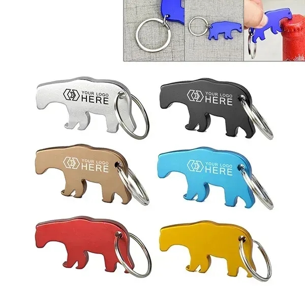 Bear Shape Bottle Opener w/Key Chain 1