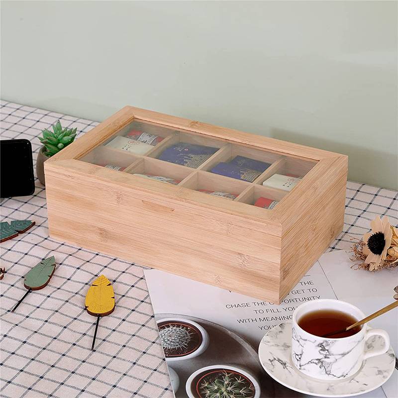 8 comp wooden tea box 3