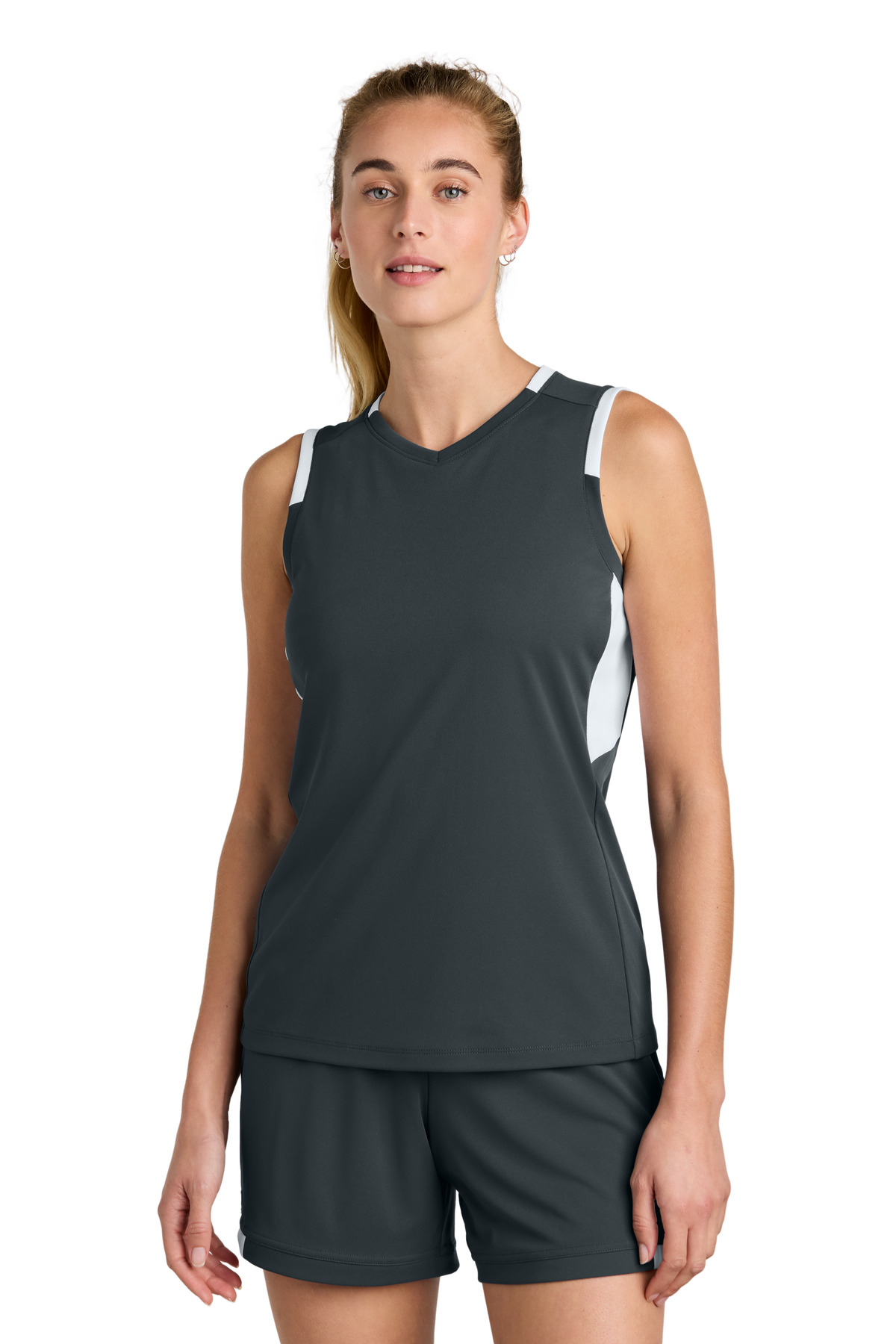 Sport-Tek Women's Club Sleeveless V-Neck LST441 7