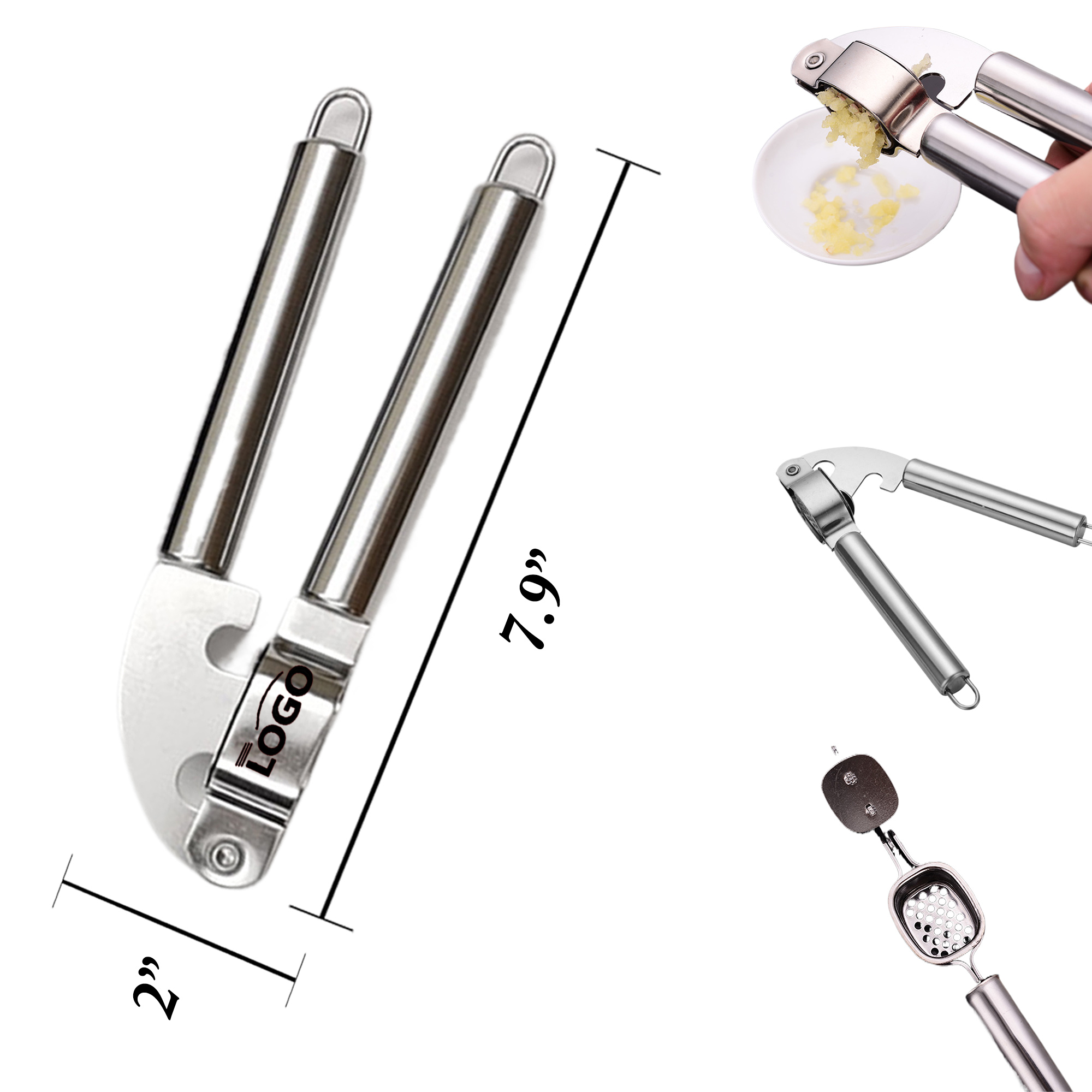 Stainless Garlic Press And Peeler Combo 5