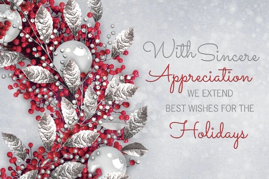 Lustrous Appreciation Holiday Postcards 1