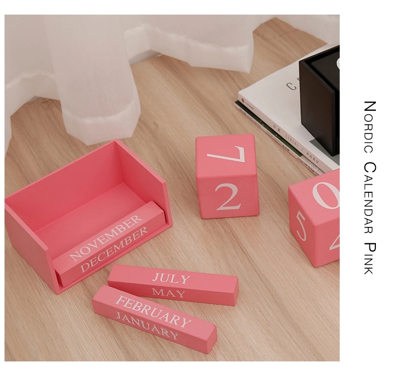 Wooden Cube Desktop  Calendar 6