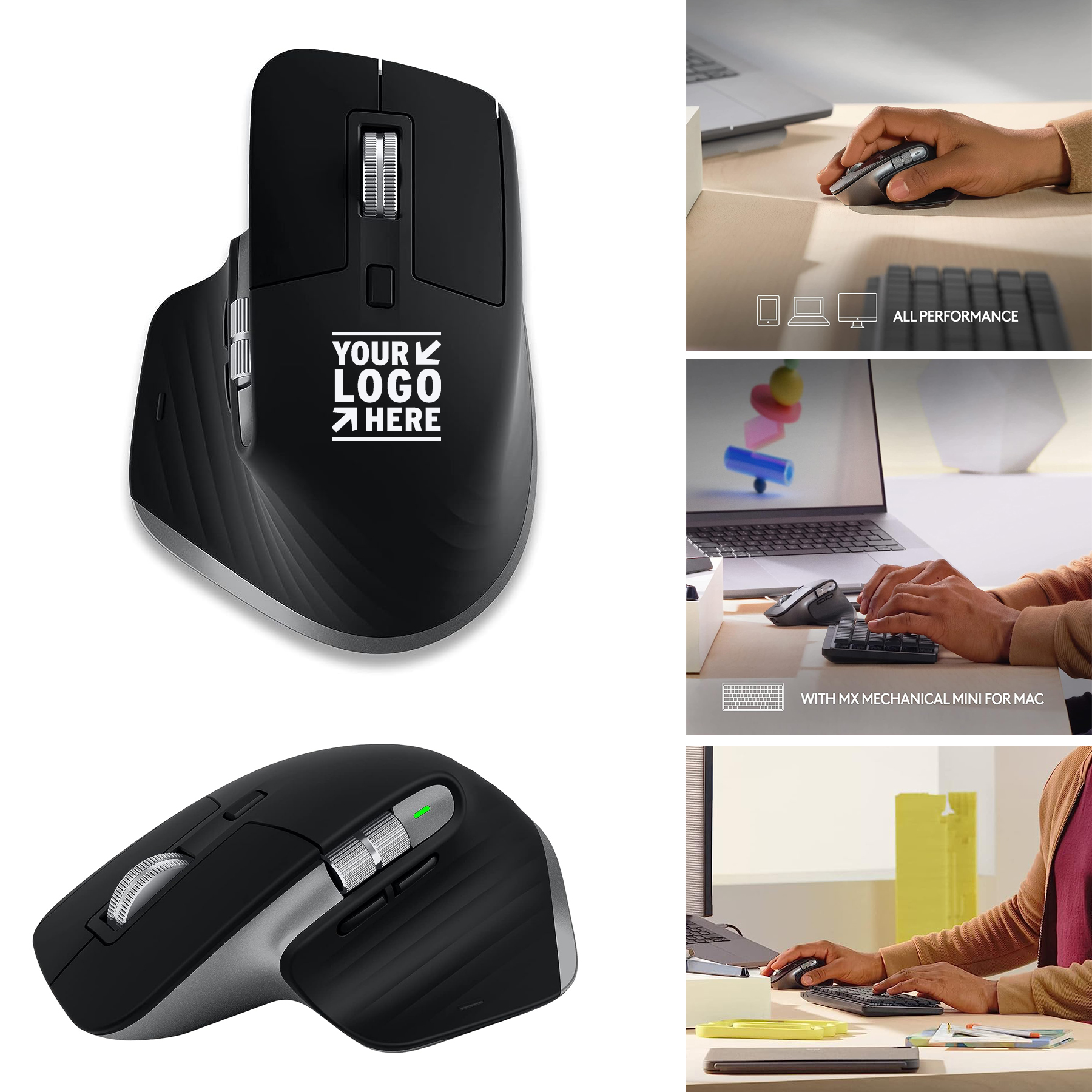 Logitech Customization 8K DPI Mac MX Master 3S Ultra-Fast Scrolling Wireless Bluetooth Mouse 2