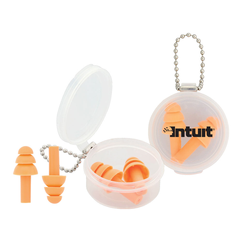Silicone Earplug Keychain, custom keychain with logo imprint 1