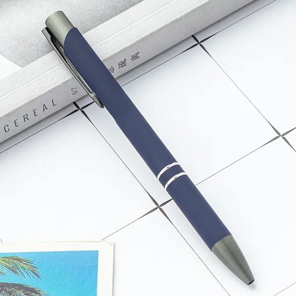 Metal Ballpoint Pen With Gunmetal Trim 3