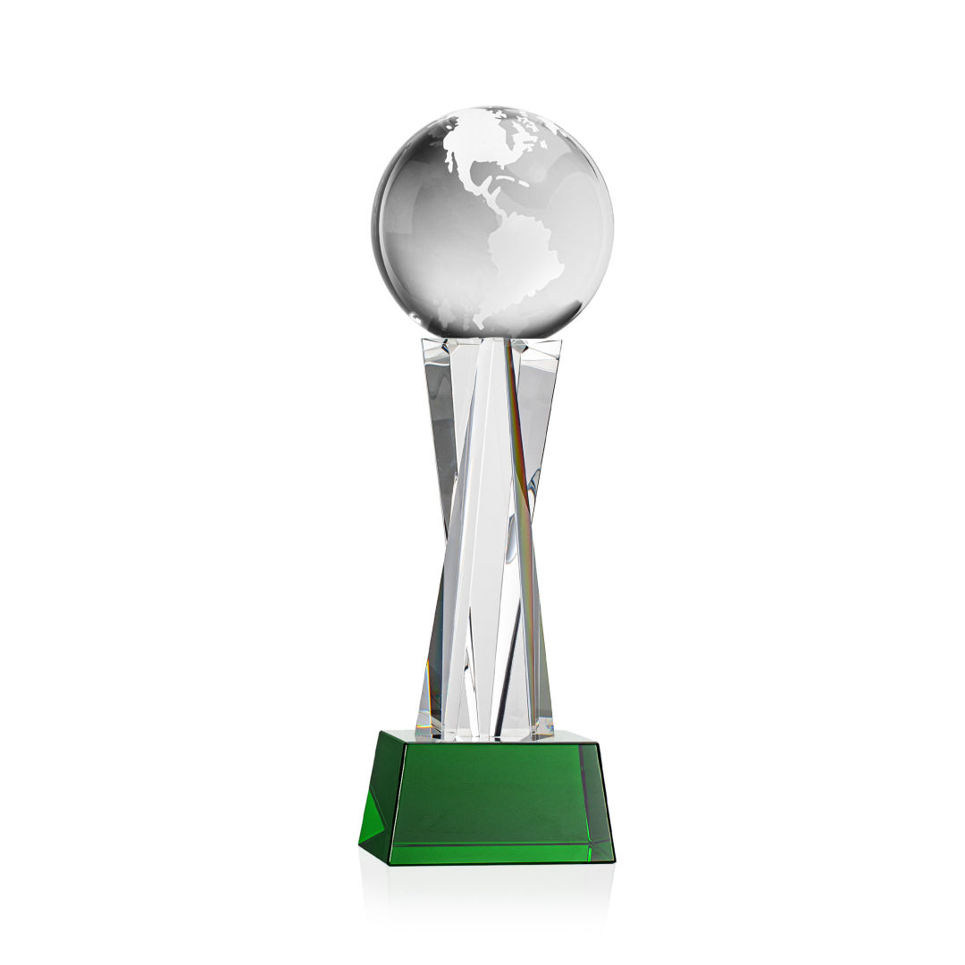 Globe Award on Grafton Base - Green 7