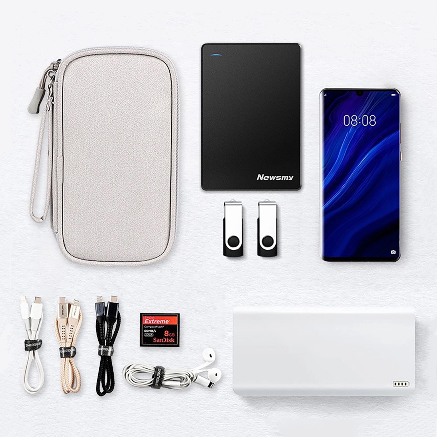 Dual Layers Travel Tech Organizer Bag - Large 11