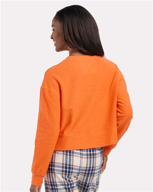 Women's Ribbed Knit Cropped Boxy Crew - BW5102 11