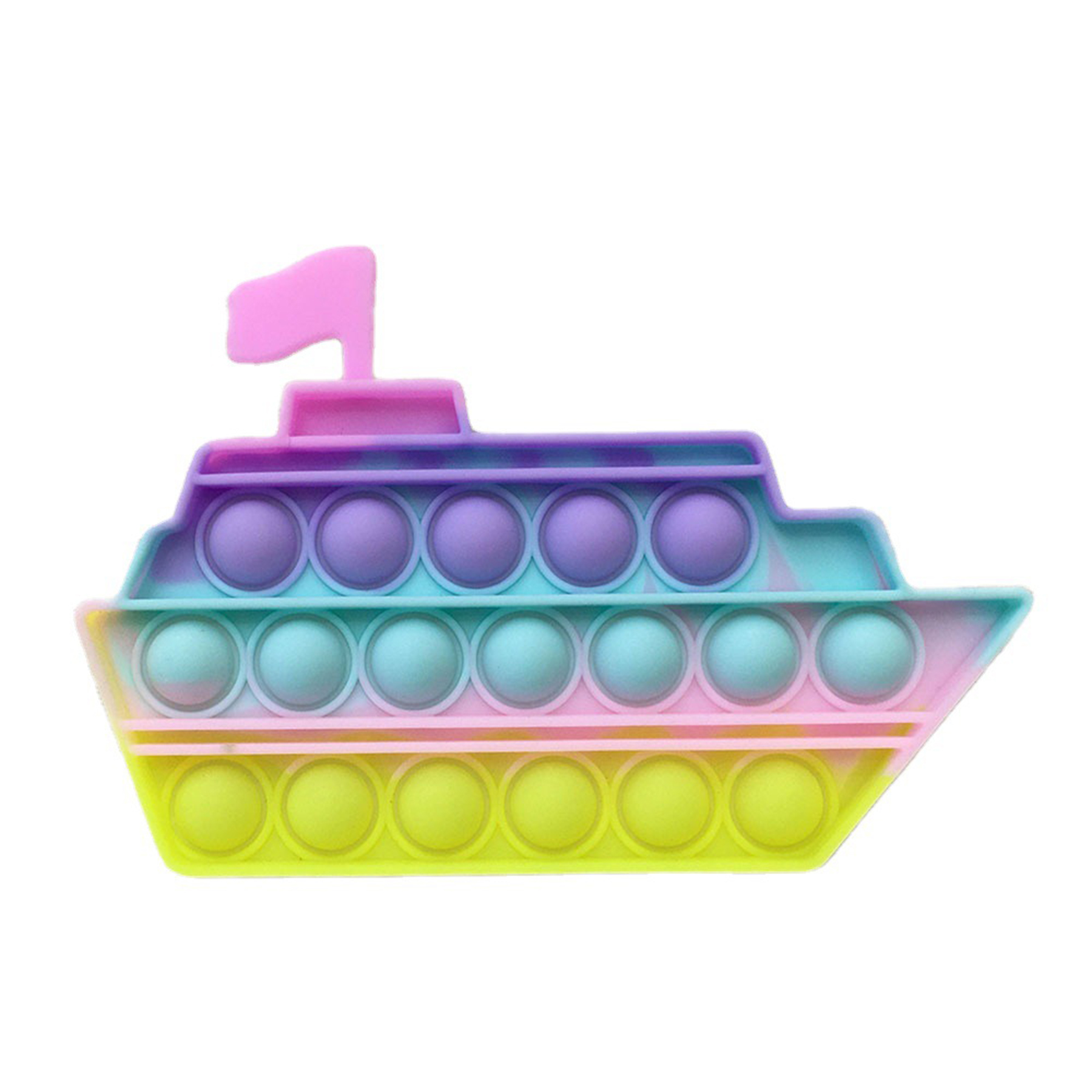 Car Shape Silicone Push Pop Bubble Toy 4