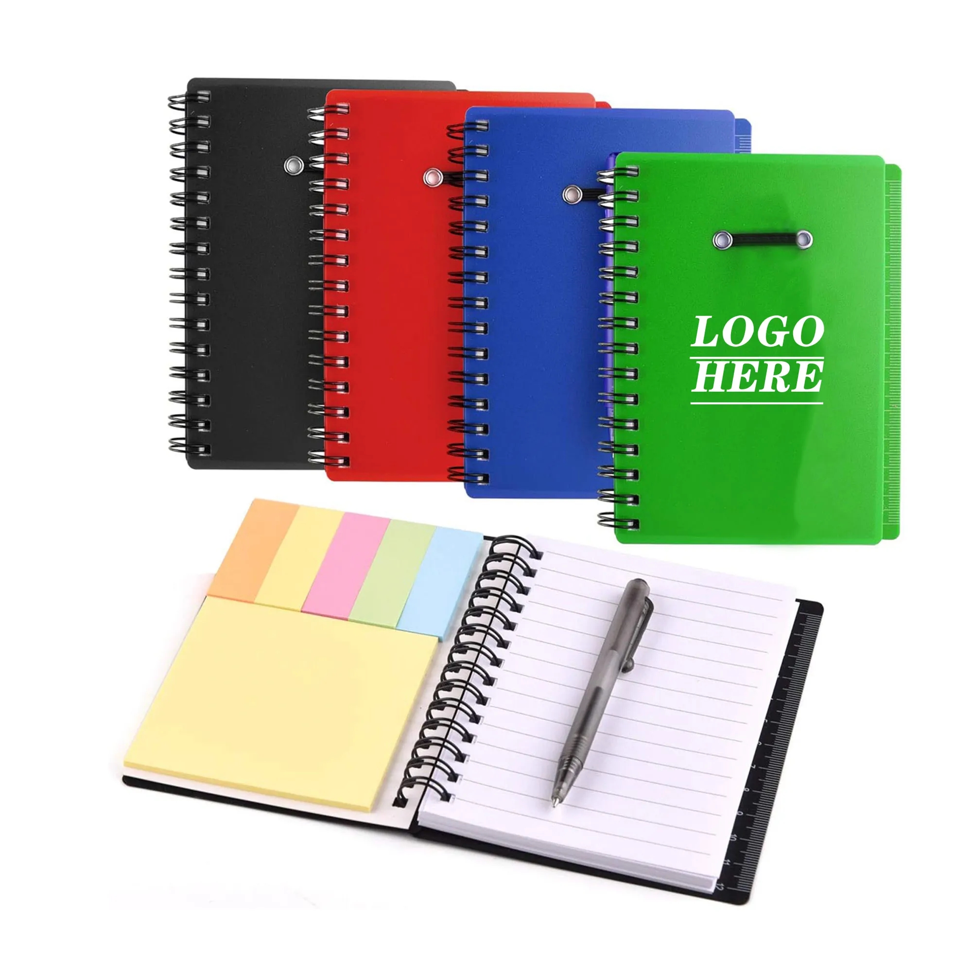 Journal Notebook With Match Color Pen And Sticky Note 1