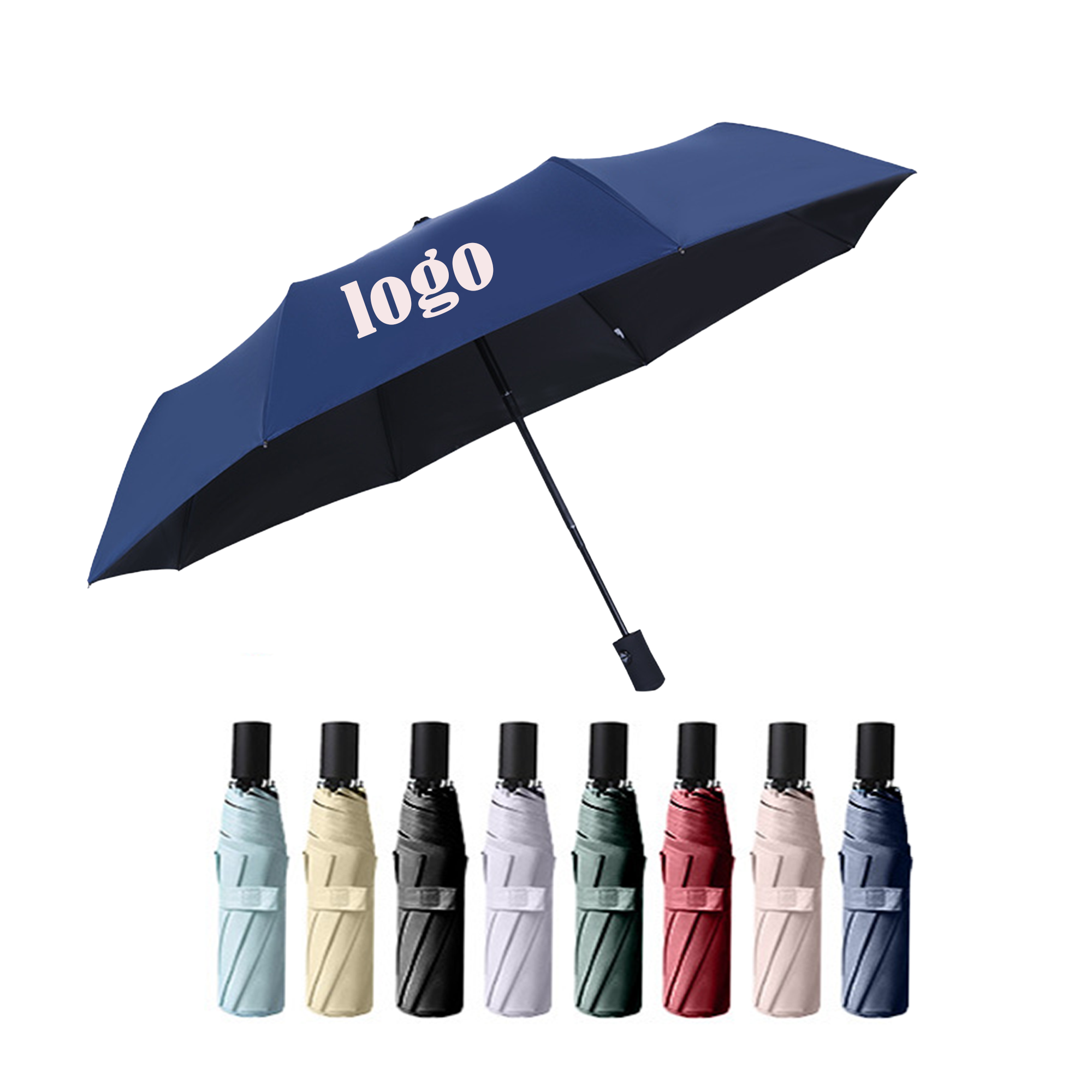 Portable Compact 8-Rib Automatic Umbrellas For Rain and Sunny MOQ10 1