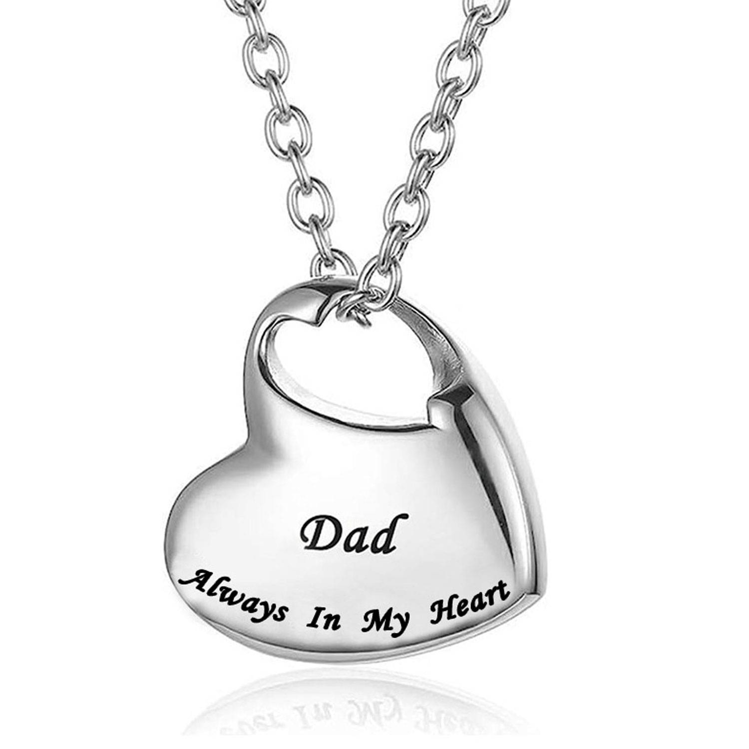 Captive heart -shaped ashes rippling necklace 4