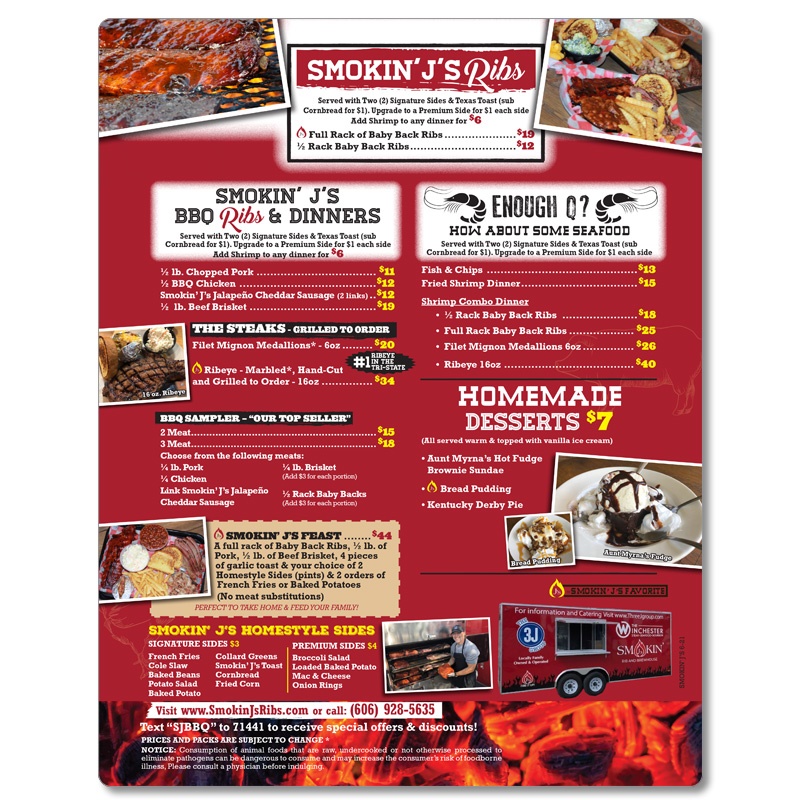 Menu, Flat Large (12" x 18") 2