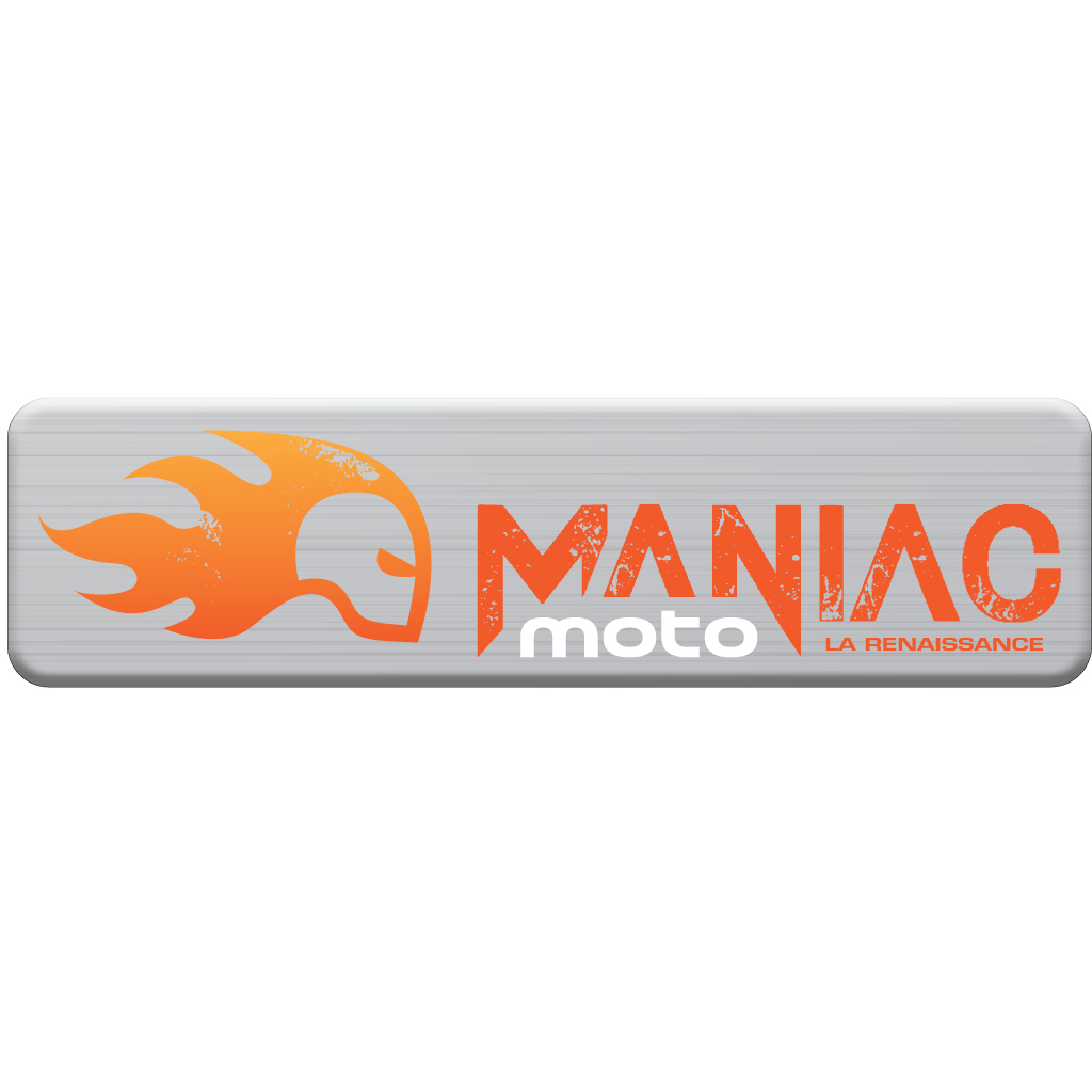 9 Sq. Inch Custom 4 Colour Process Brushed Aluminum Polyester Domed Decal