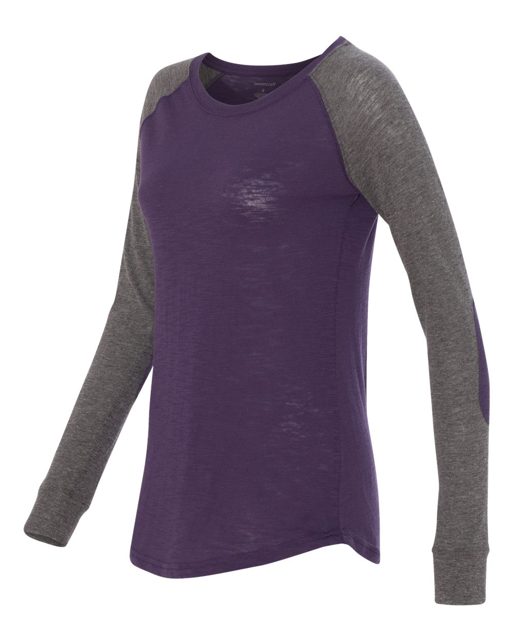Women's Preppy Patch Slub Long Sleeve T-Shirt - T66 18