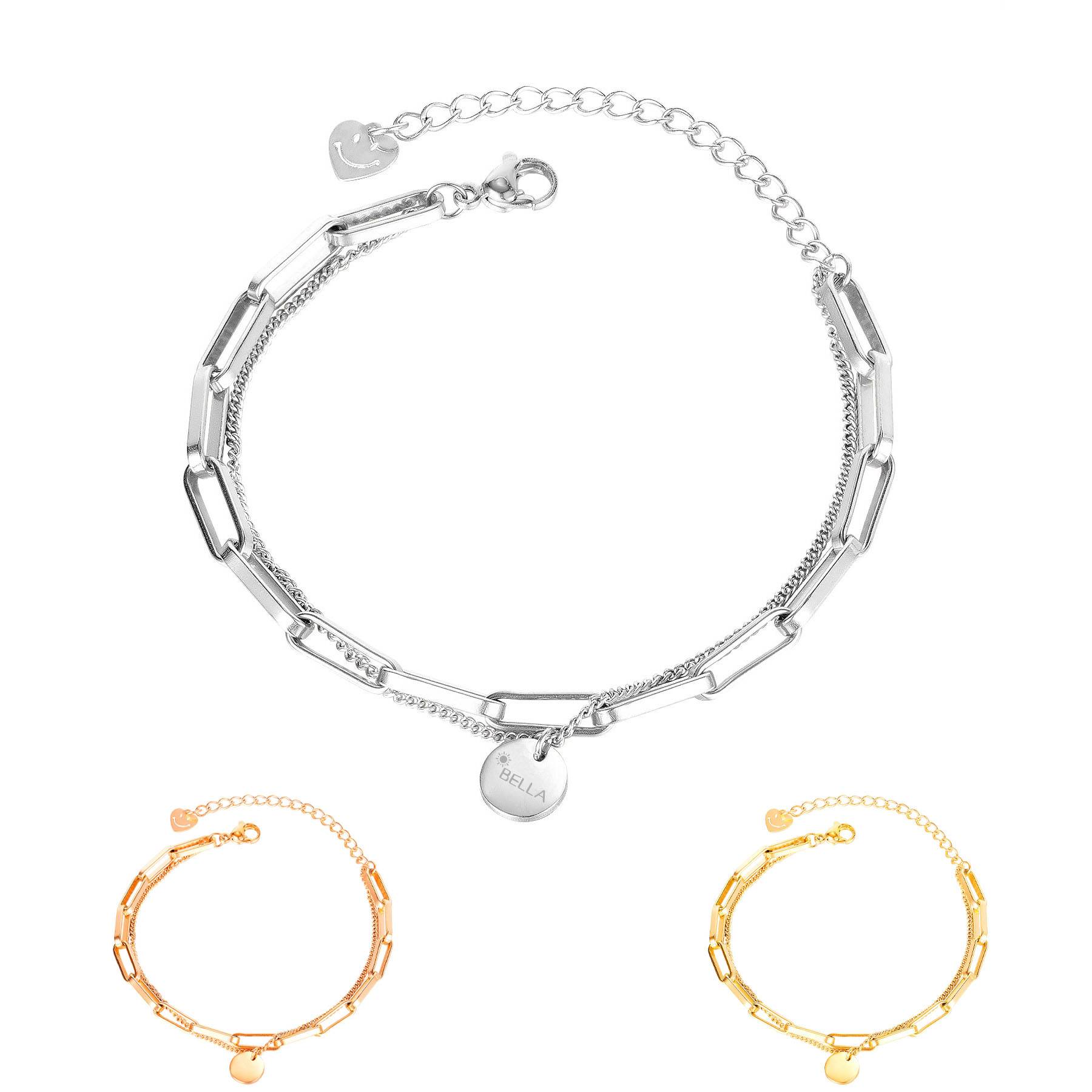 Stainless steel double-layer bracelet 9