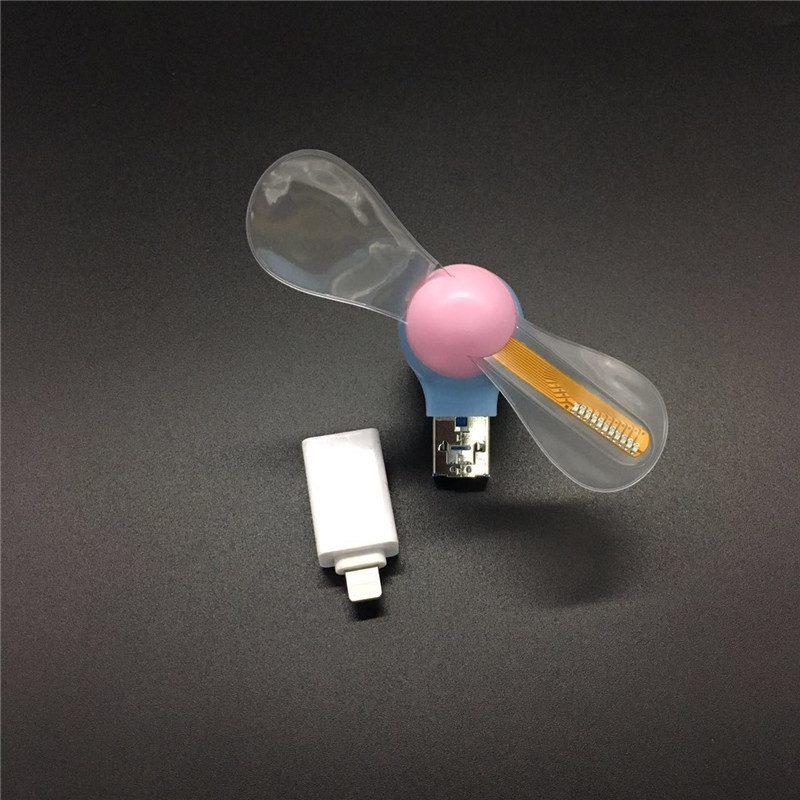 Cell Phone Portable LED Light-Up Fan 4