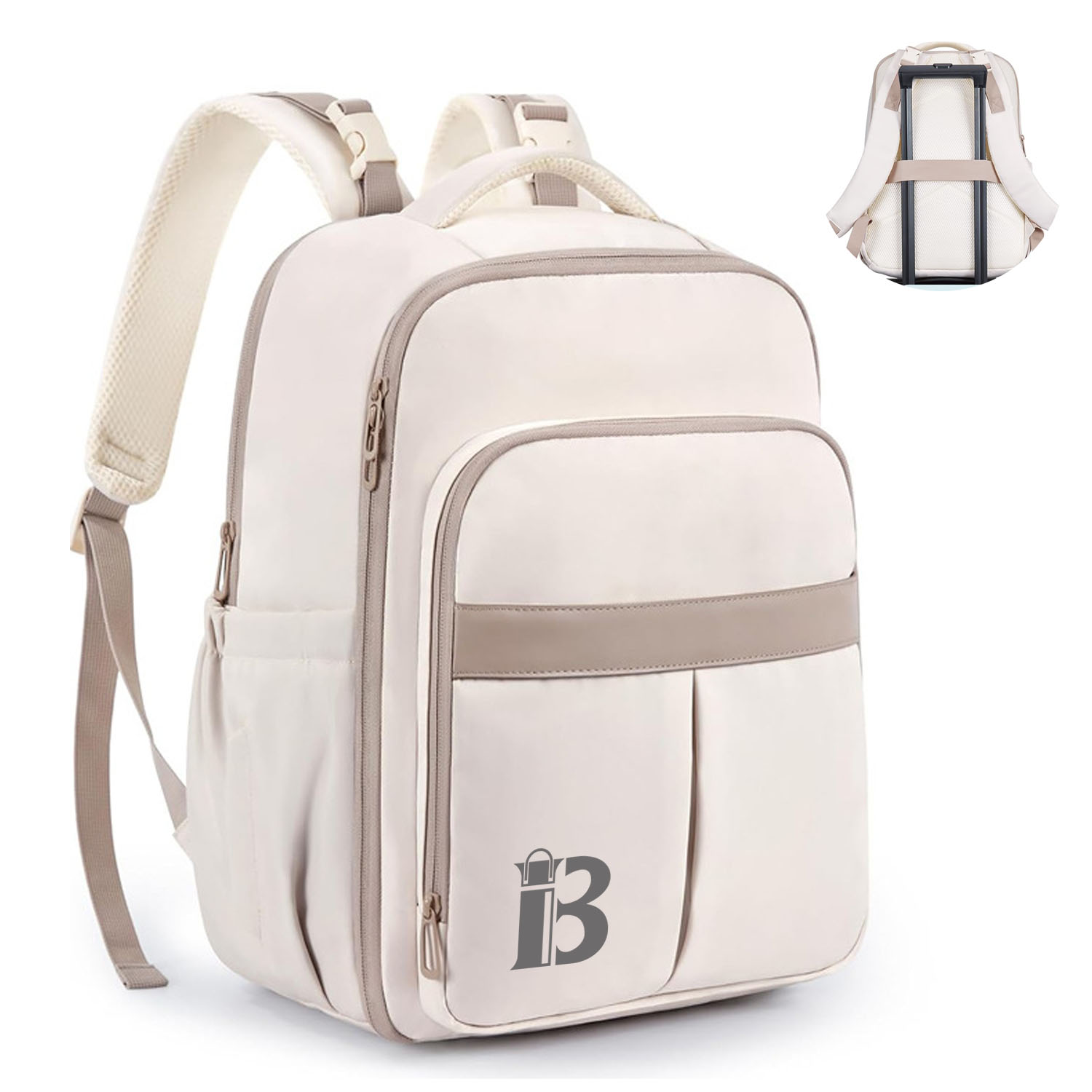 Baby Oxford Diaper Backpack w/ 3 Insulated Pockets 3