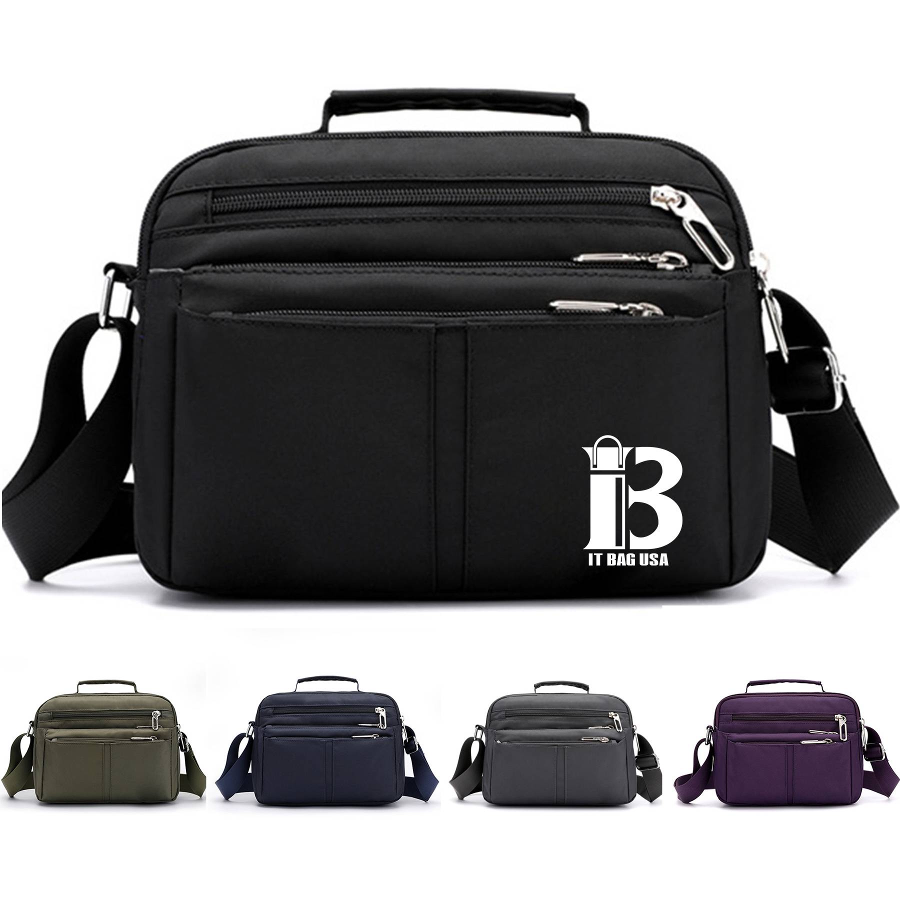 Multi Color Nylon Waterproof Casual Diagonal Cross-body Bag 4